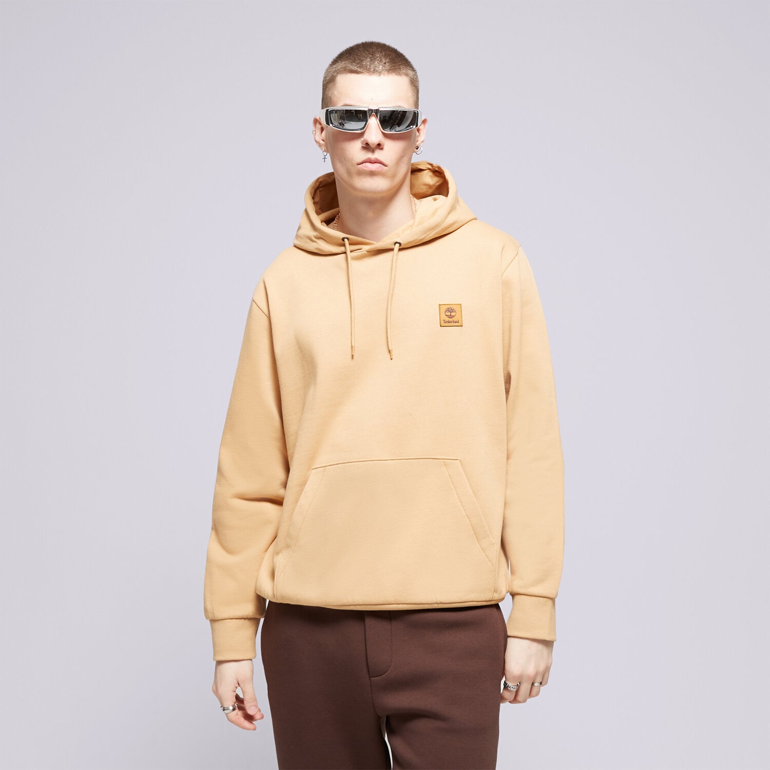 Herren TIMBERLAND HOODIE NEW WOVEN BADGE TB0A5RD2EH31 Braun