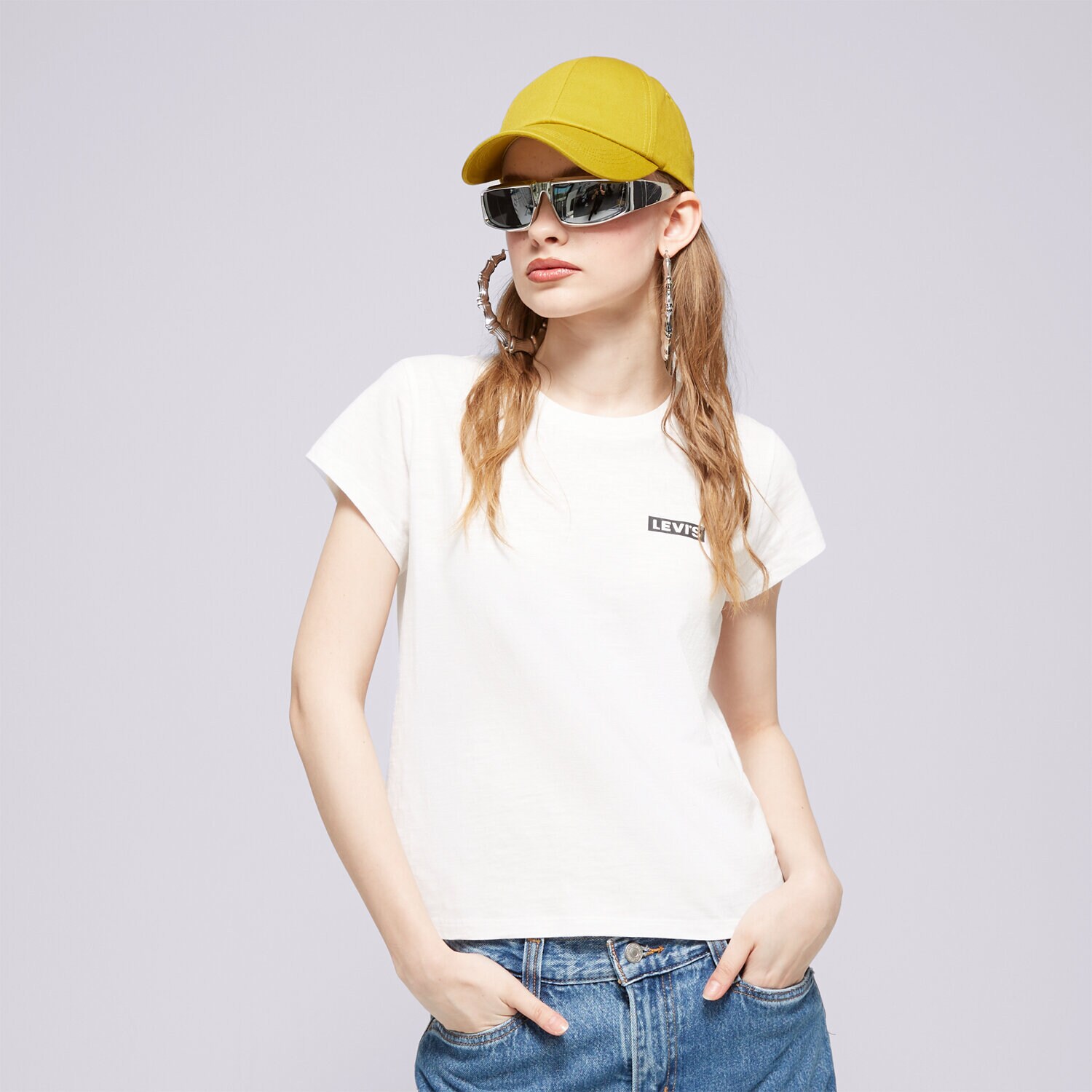 Damen T-Shirt LEVI'S T-SHIRT GRAPHIC AUTHENTIC TSHIRT WHITES A6126-0045 Weiß