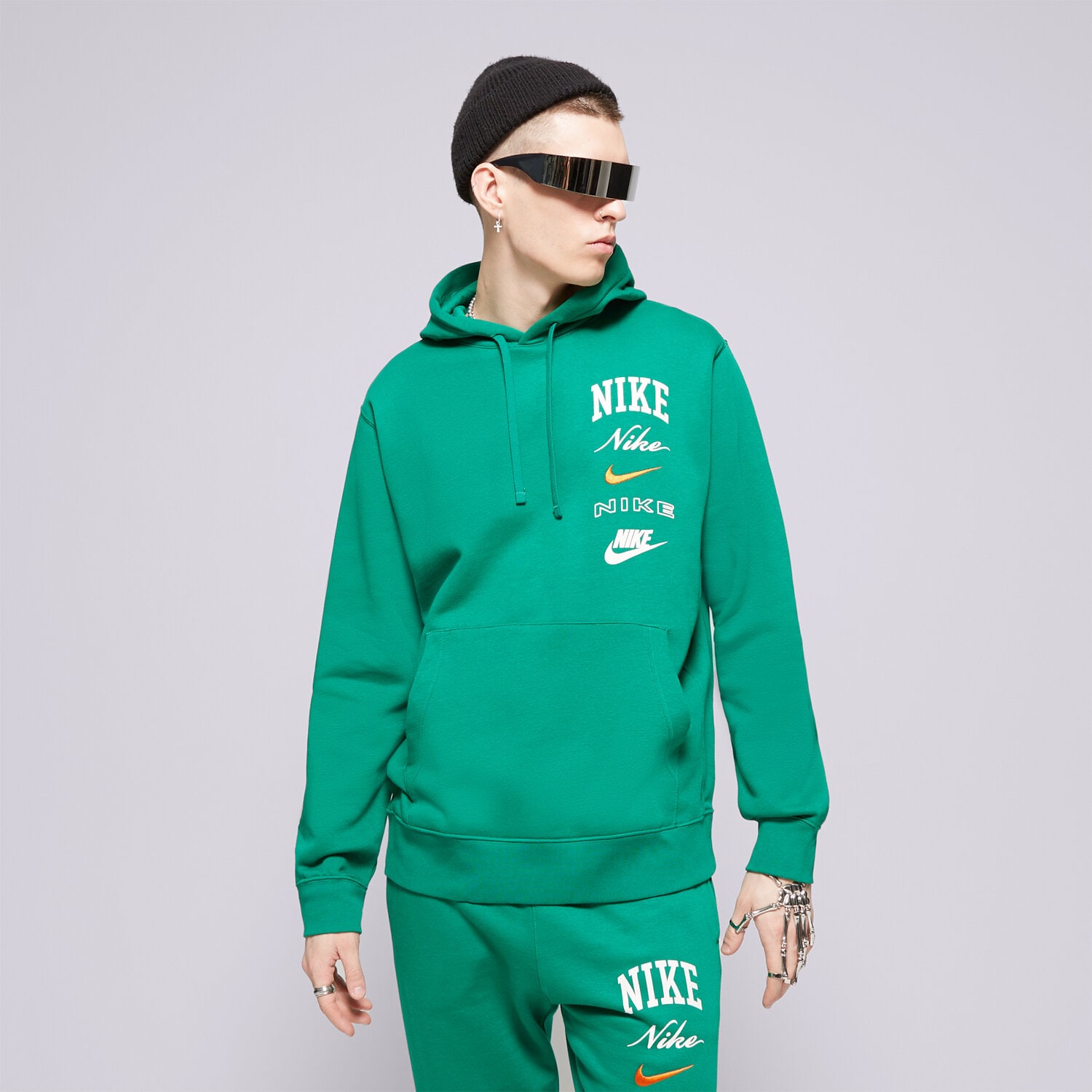 Herren NIKE HOODIE M NK CLUB BB PO HDY STACK GX FN2634-365 Grün