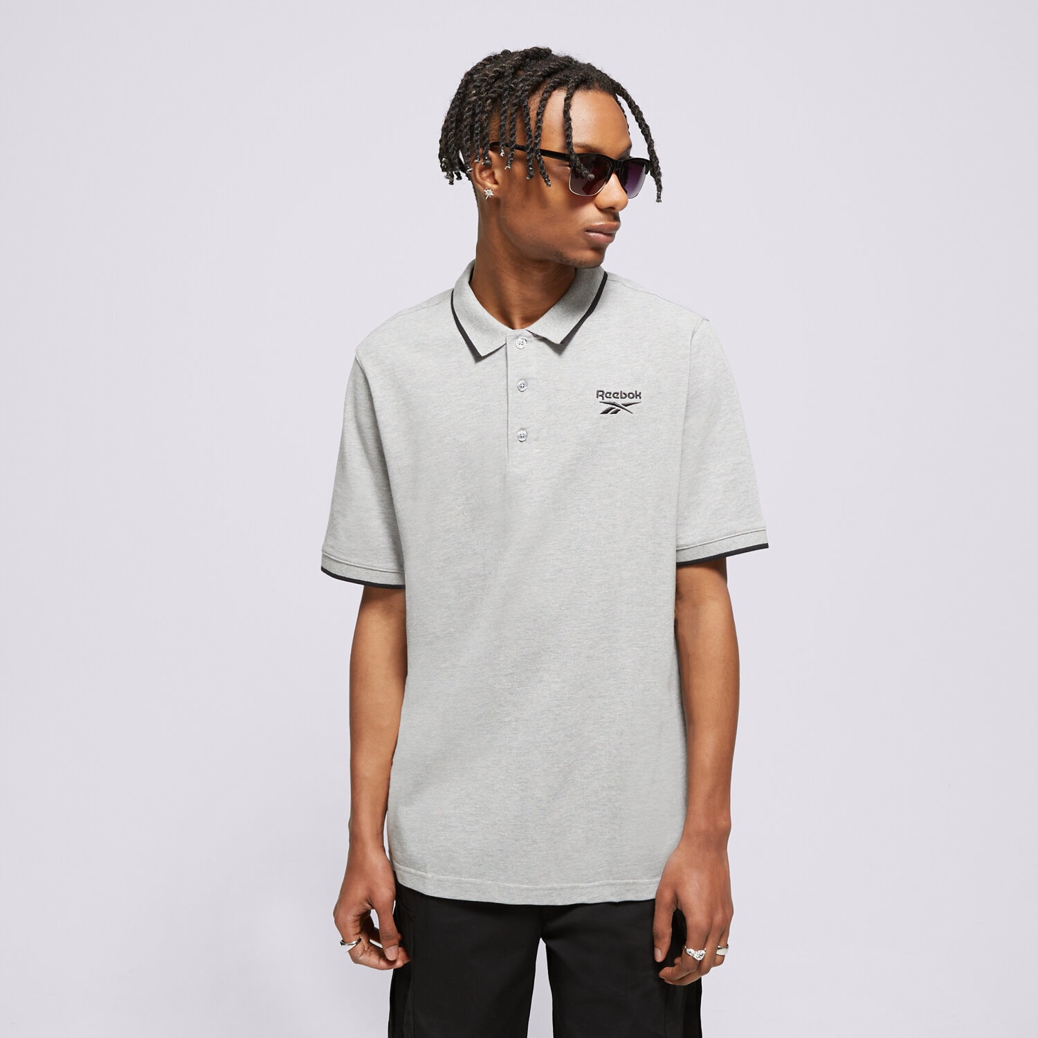 Herren Polo-Shirt REEBOK POLO REEBOK IDENTITY SMALL LOGO POLO 100073037 Grau
