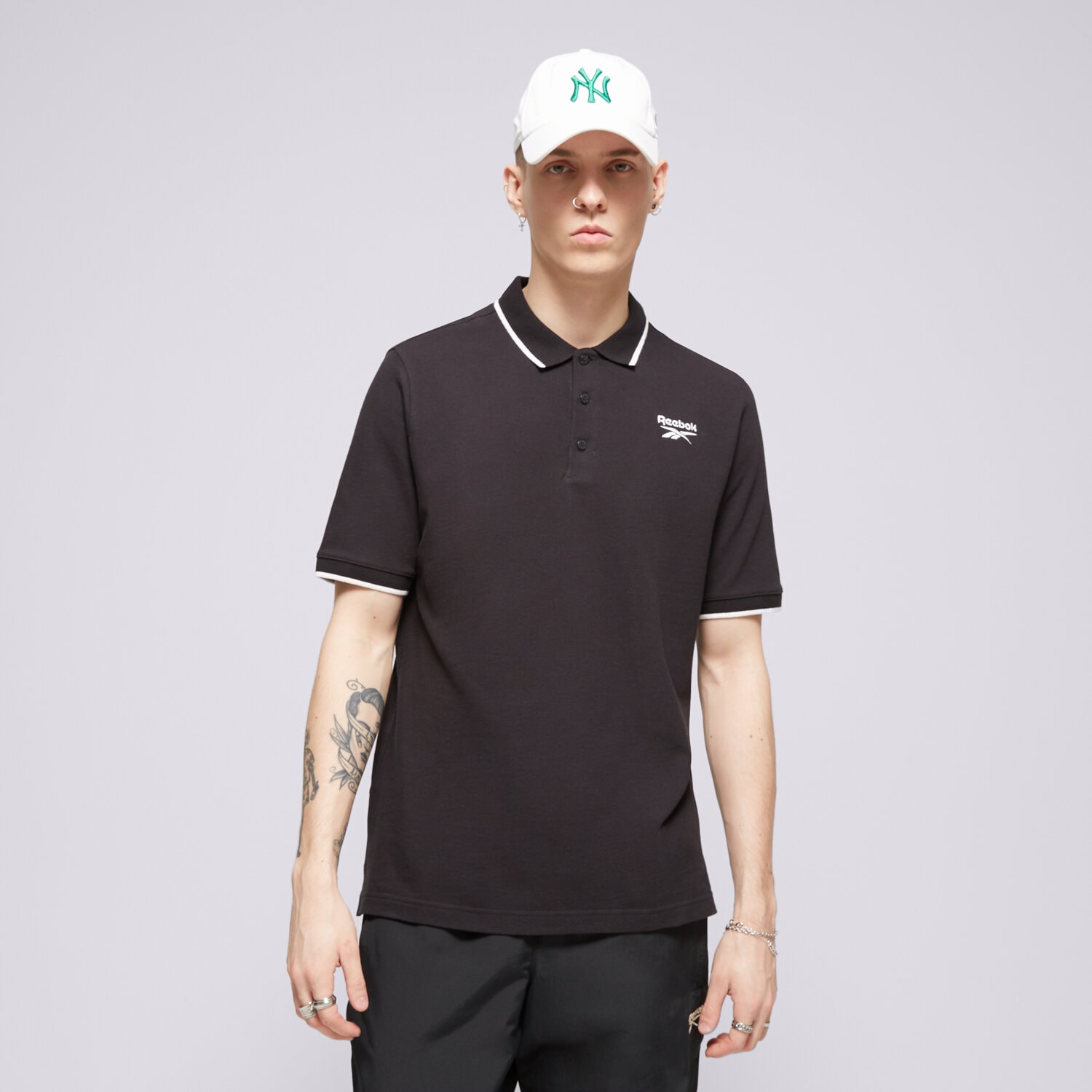 Herren Polo-Shirt REEBOK POLO REEBOK IDENTITY SMALL LOGO POLO 100073035 Schwarz