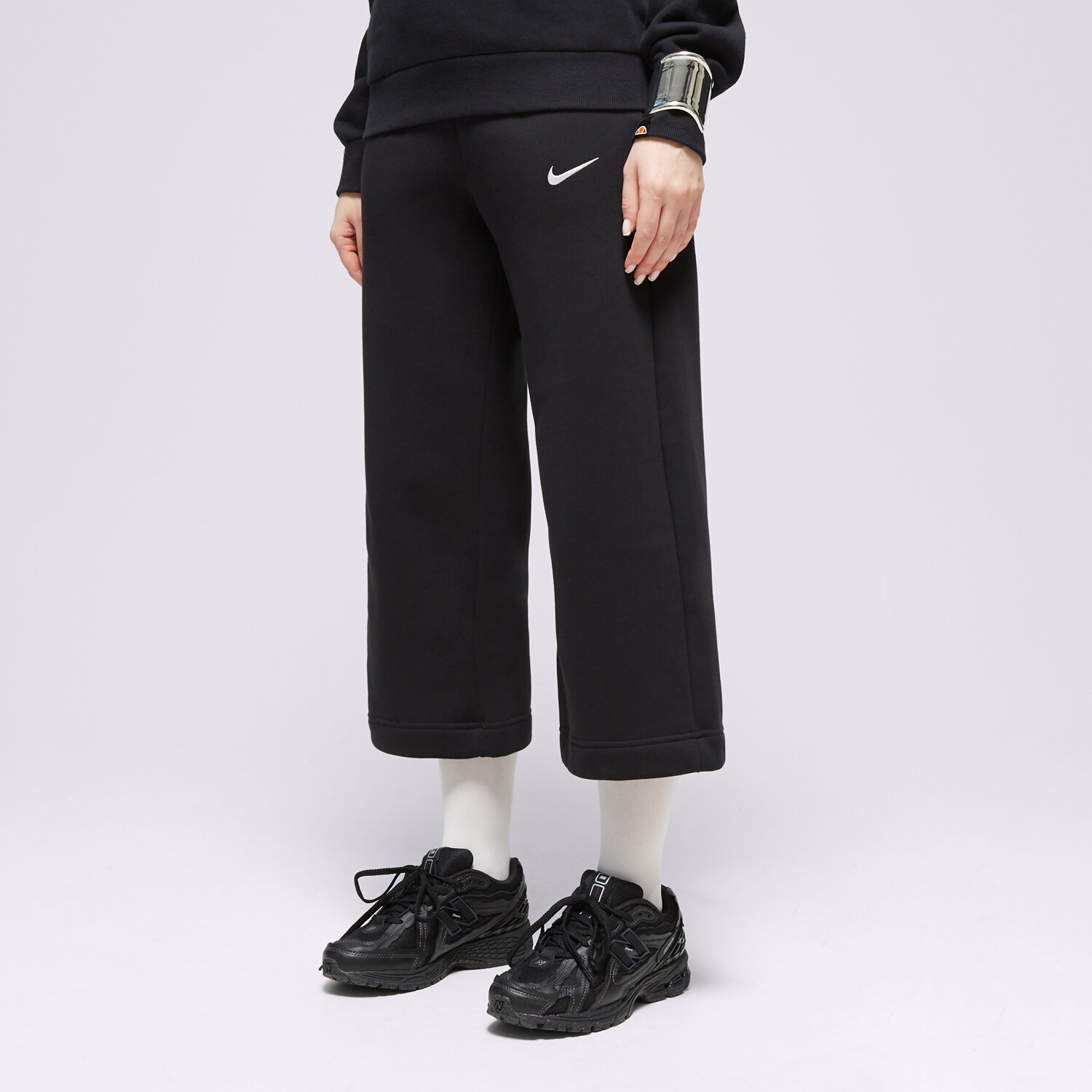 Damen Hosen NIKE HOSE W NSW PHNX FLC HR CROP SWTP FB8313-010 Schwarz