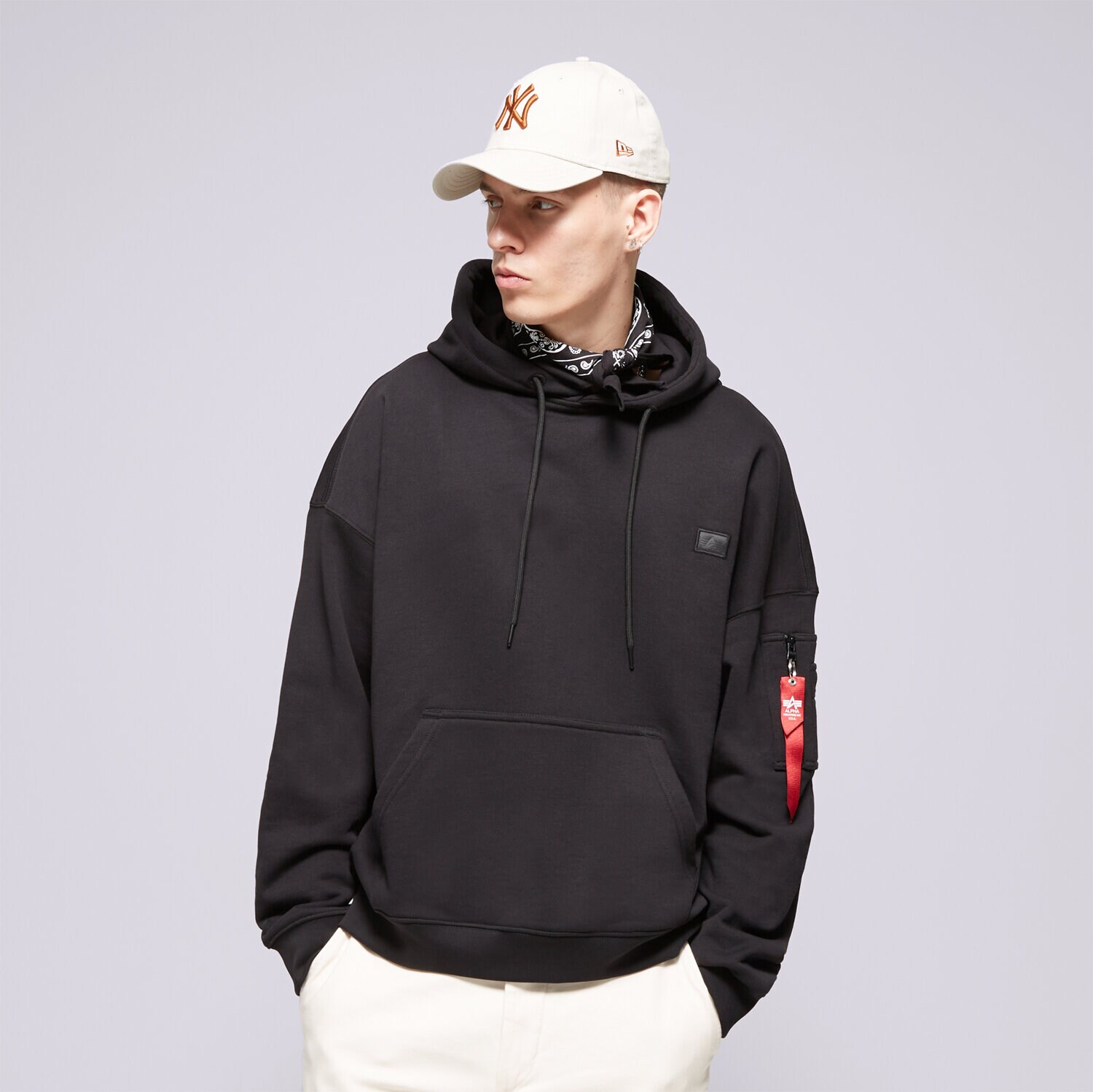Herren ALPHA INDUSTRIES HOODIE ALPHA ESSENTIALS RL HOODY 14633503 Schwarz