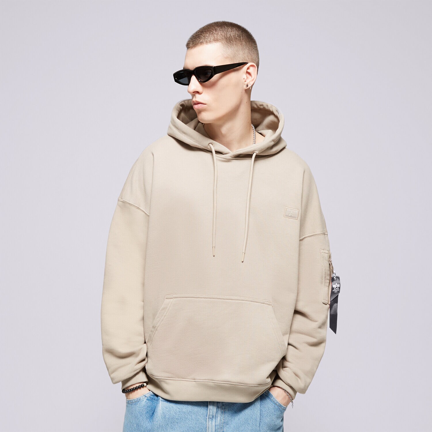 ALPHA INDUSTRIES HOODIE ALPHA ESSENTIALS RL HOODY Beige 146335679 Sizeer