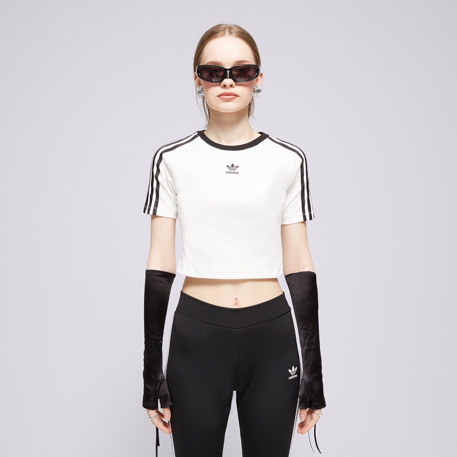 Damen T-Shirt ADIDAS T-SHIRT 3 S BABY TEE IP0662 Weiß