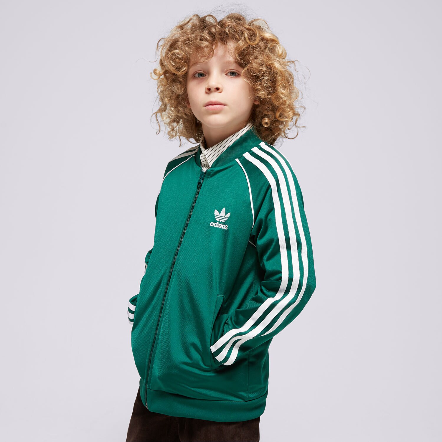 Kinder ADIDAS SWEATSHIRT SST TRACK TOP BOY IN8477 Grün