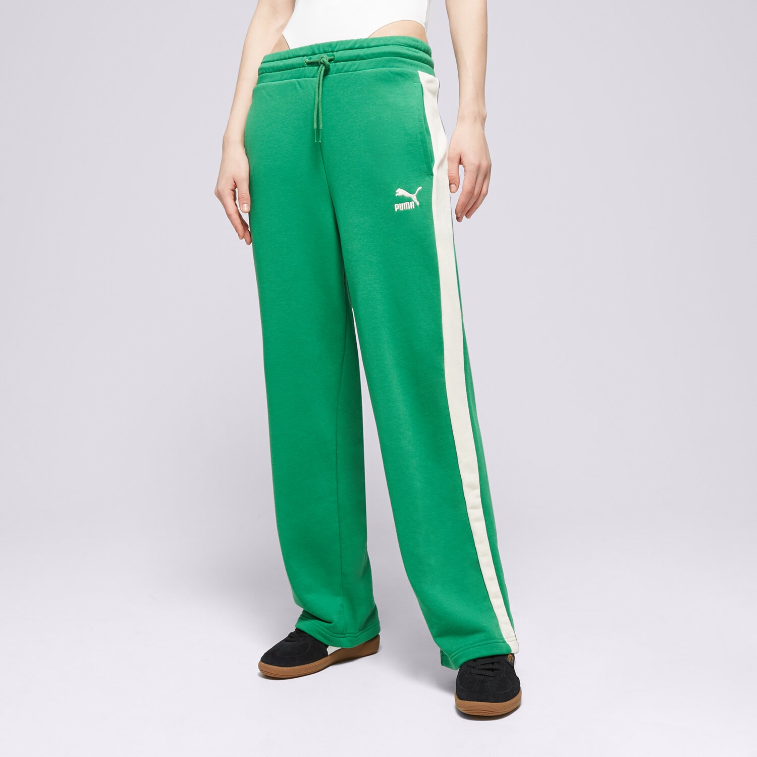 Damen Hosen PUMA HOSE ICONIC T7 STRAIGHT LEG TRACK 62541186 Grün
