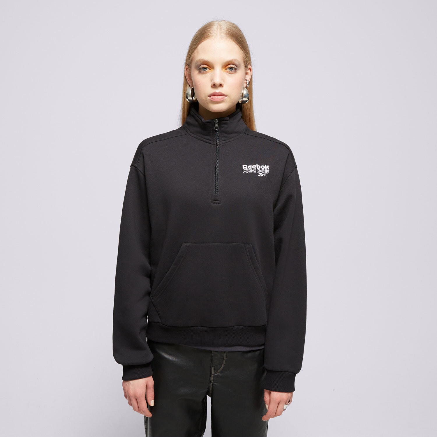 Black reebok sweatshirt cheap