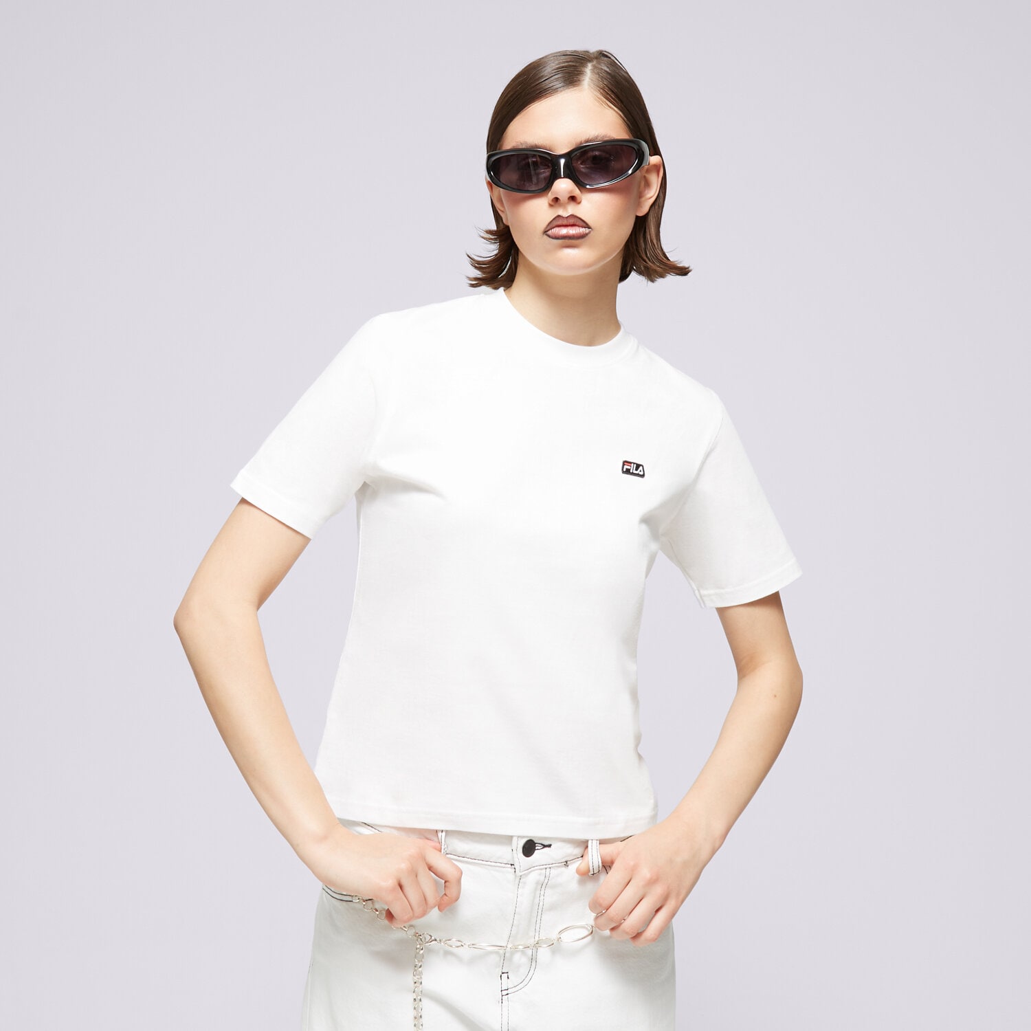 Damen T-Shirt FILA T-SHIRT BADGE LOGO TEE FI124TSD70100 Weiß