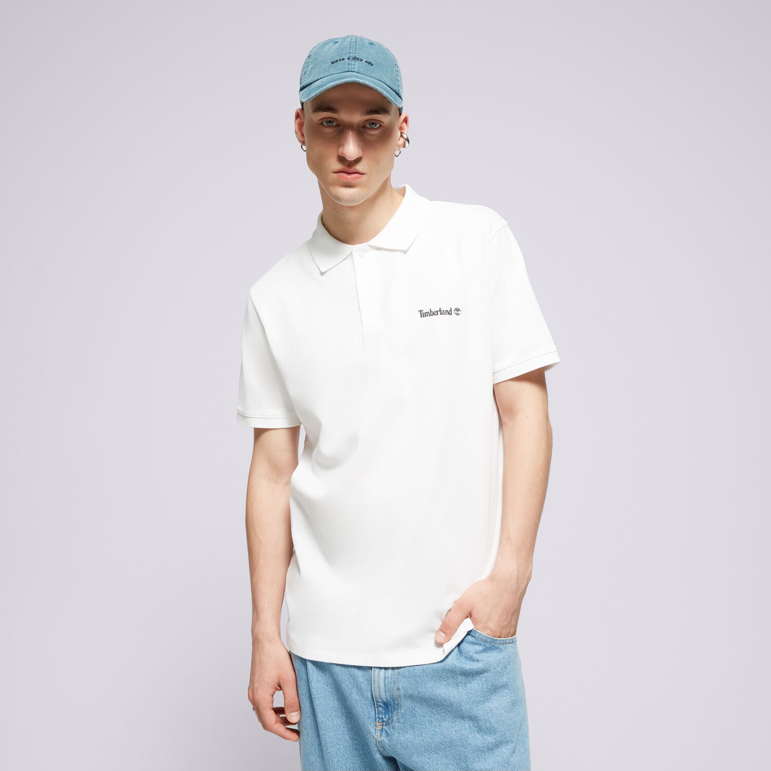 Herren Polo-Shirt TIMBERLAND POLO SMALL LOGO PRINT POLO TB0A5QQ61001 Weiß