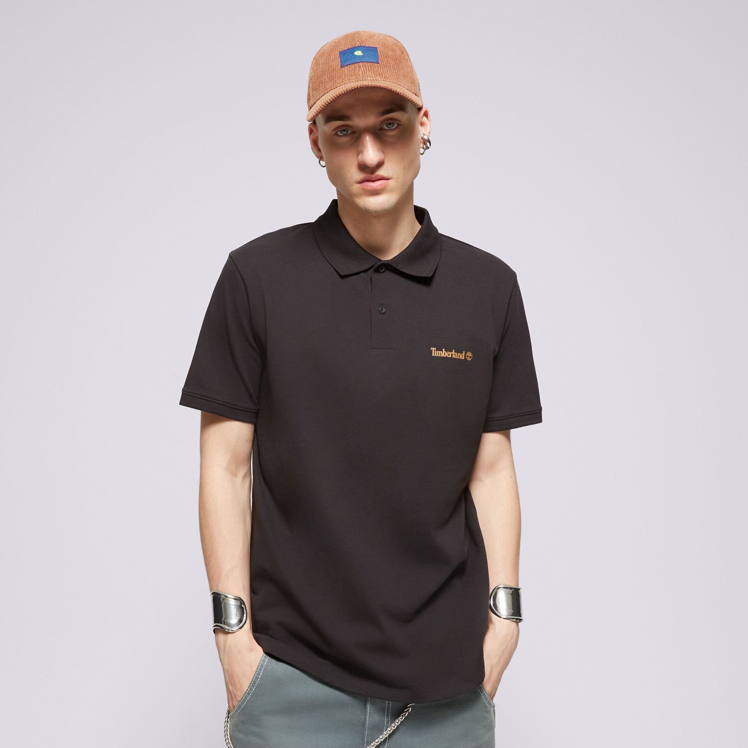 Herren Polo-Shirt TIMBERLAND POLO SMALL LOGO PRINT POLO TB0A5QQ60011 Schwarz