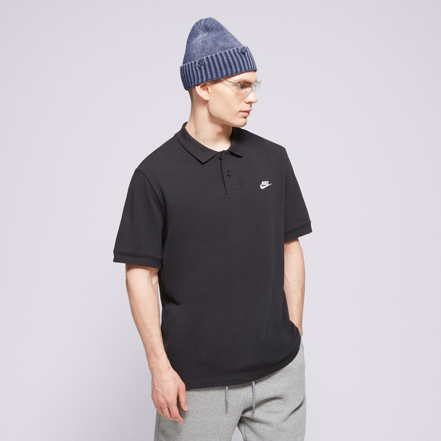 Black nike polo sales