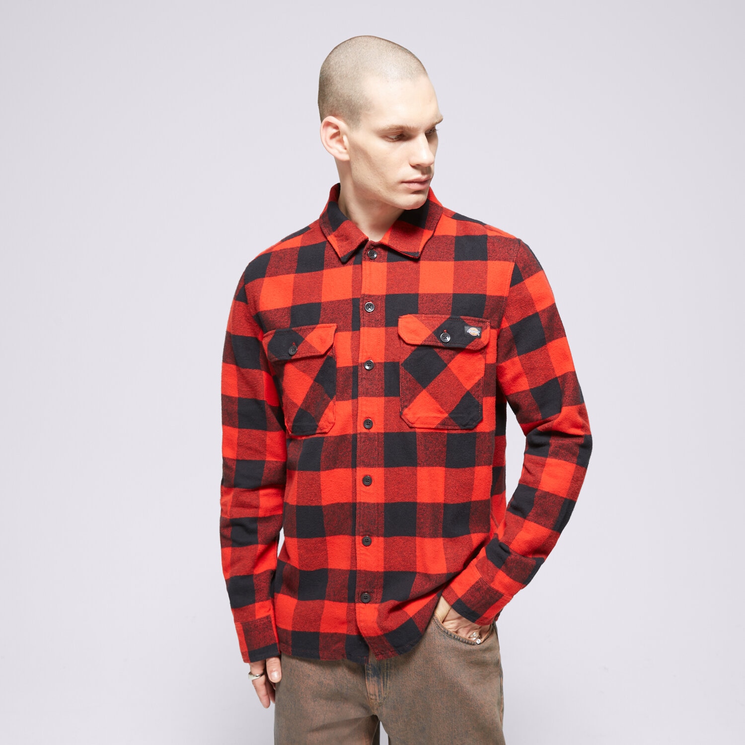 Herren Hemd DICKIES HEMD NEW SACRAMENTO SHIRT DK0A4XDZRDX1 Rot