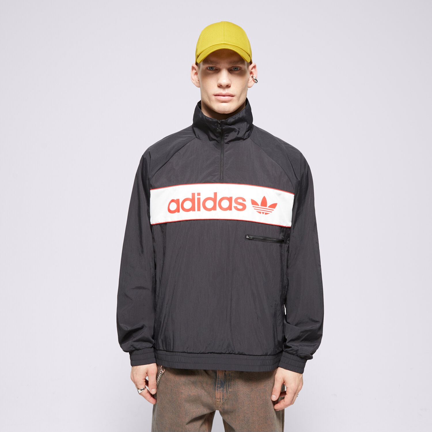 Adidas pullover windbreaker sales