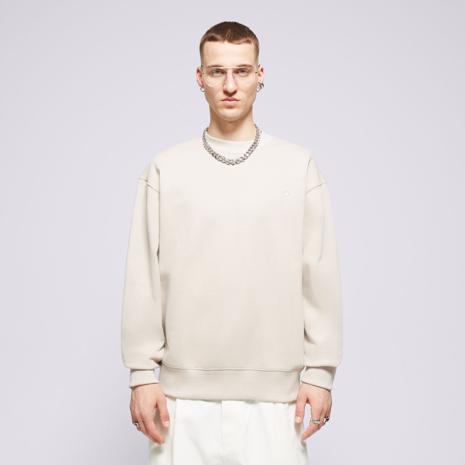 Adidas sweatshirt beige discount