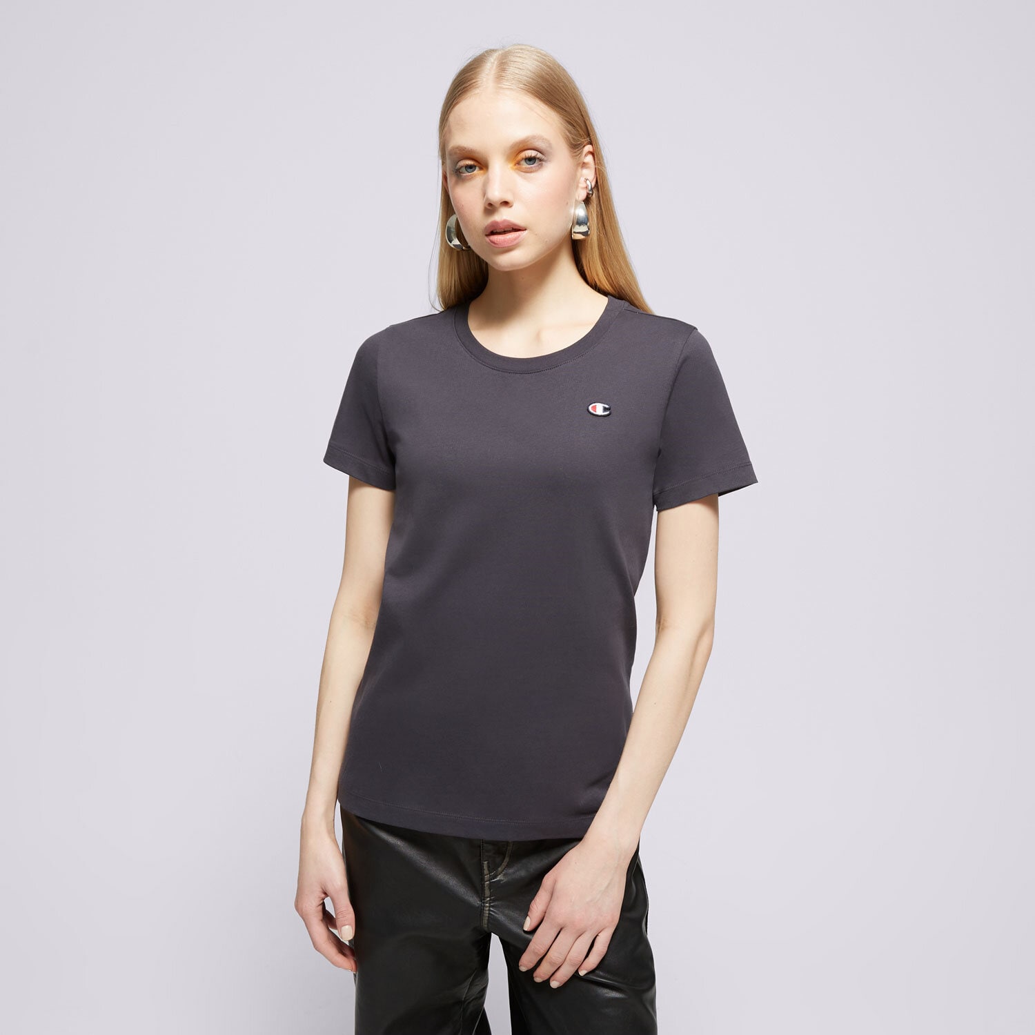 Damen T-Shirt CHAMPION T-SHIRT CREWNECK TEE 117648ES503 Schwarz