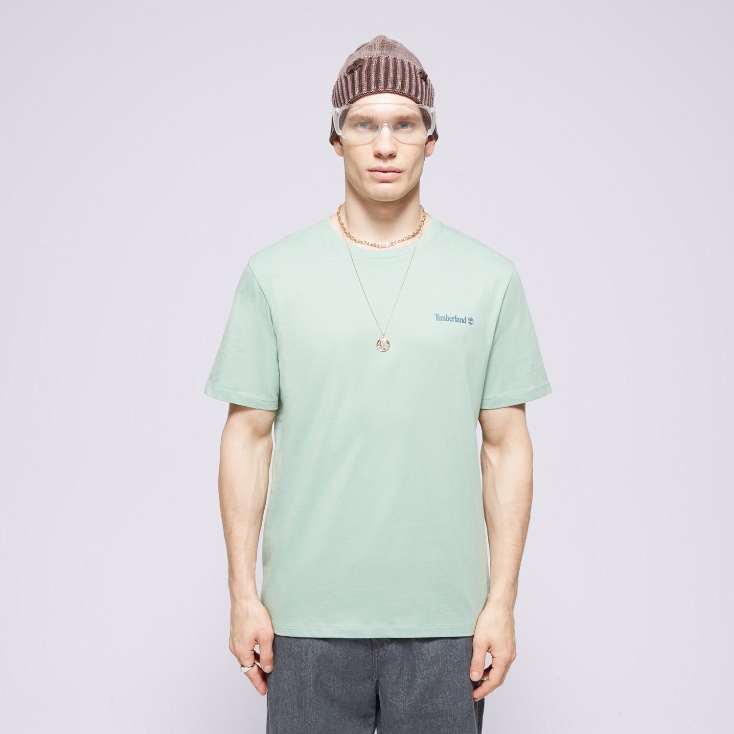 Herren T-Shirt TIMBERLAND T-SHIRT SMALL LOGO PRINT TEE TB0A5QQTEW01 Grün