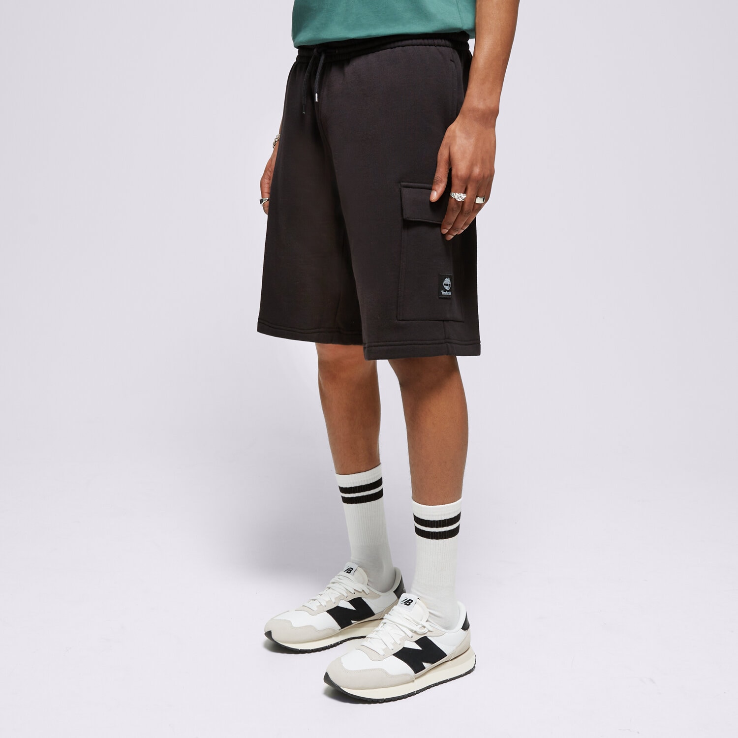 Herren Shorts TIMBERLAND SHORTS NEW WOVEN BADGE CARGO TB0A5RBT0011 Schwarz