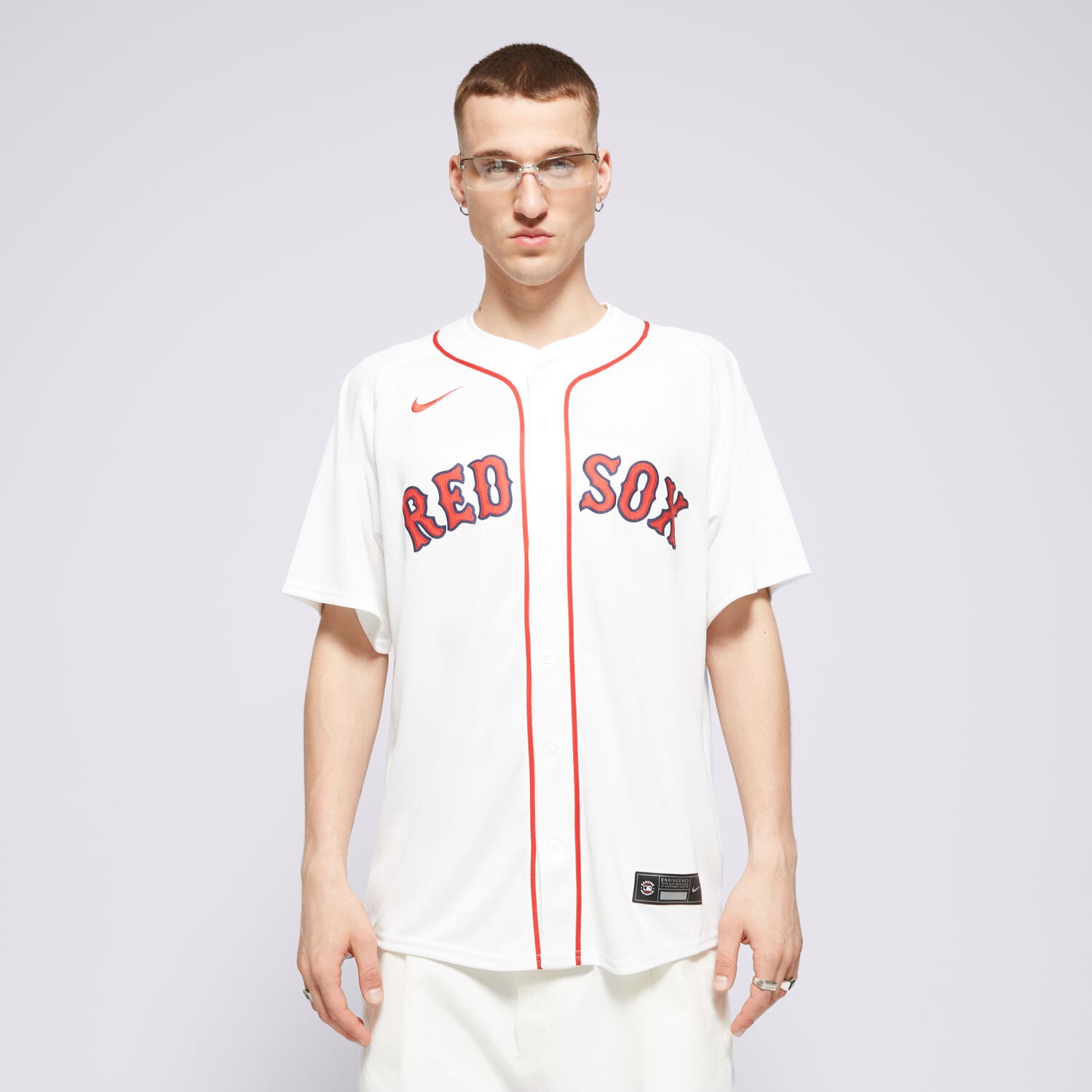 Herren Hemd NIKE HEMD NIKE BOSTON RED SOX MLB T7LM-BQHO-BQ-L23 Weiß