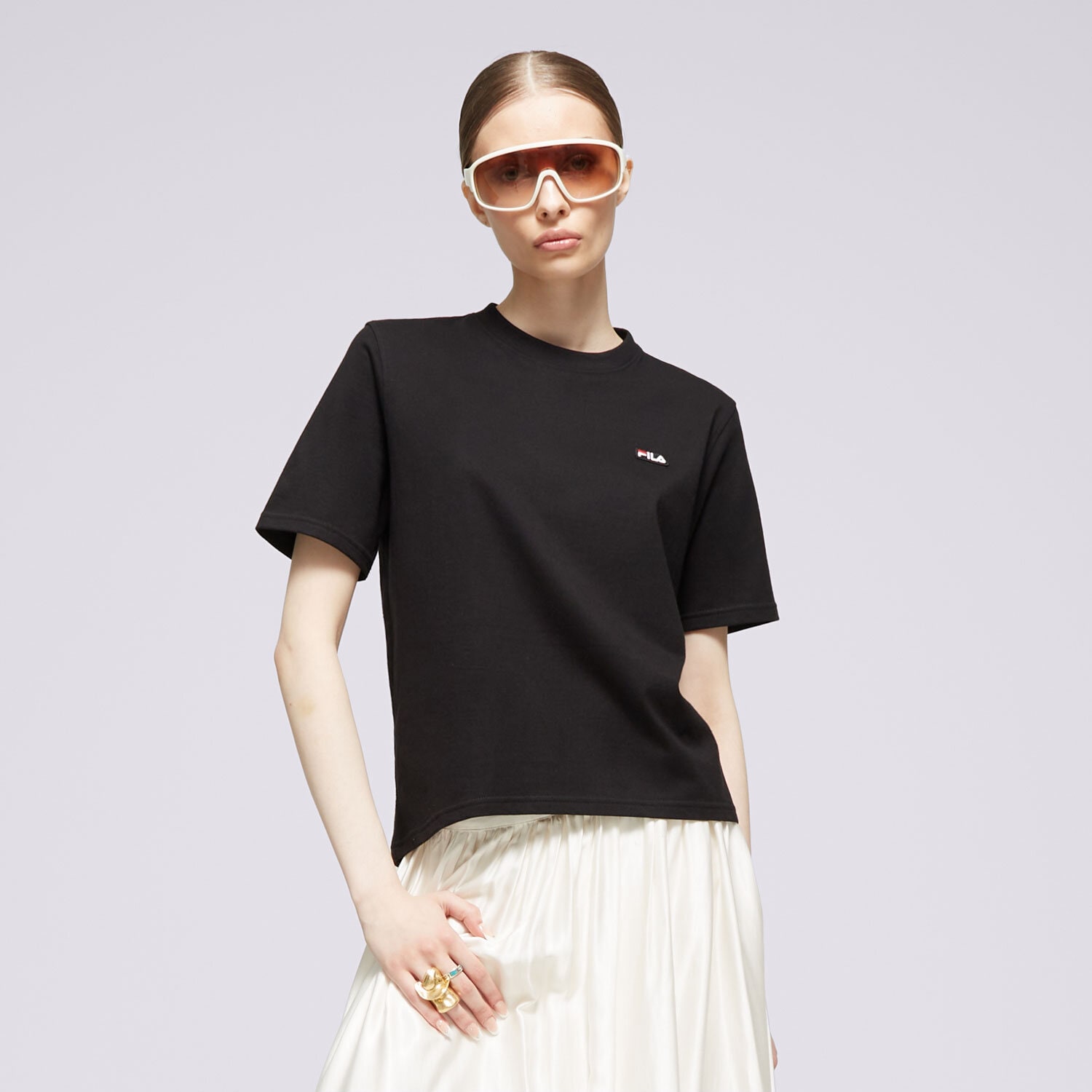 Damen T-Shirt FILA T-SHIRT BADGE LOGO TEE FI124TSD70000 Schwarz