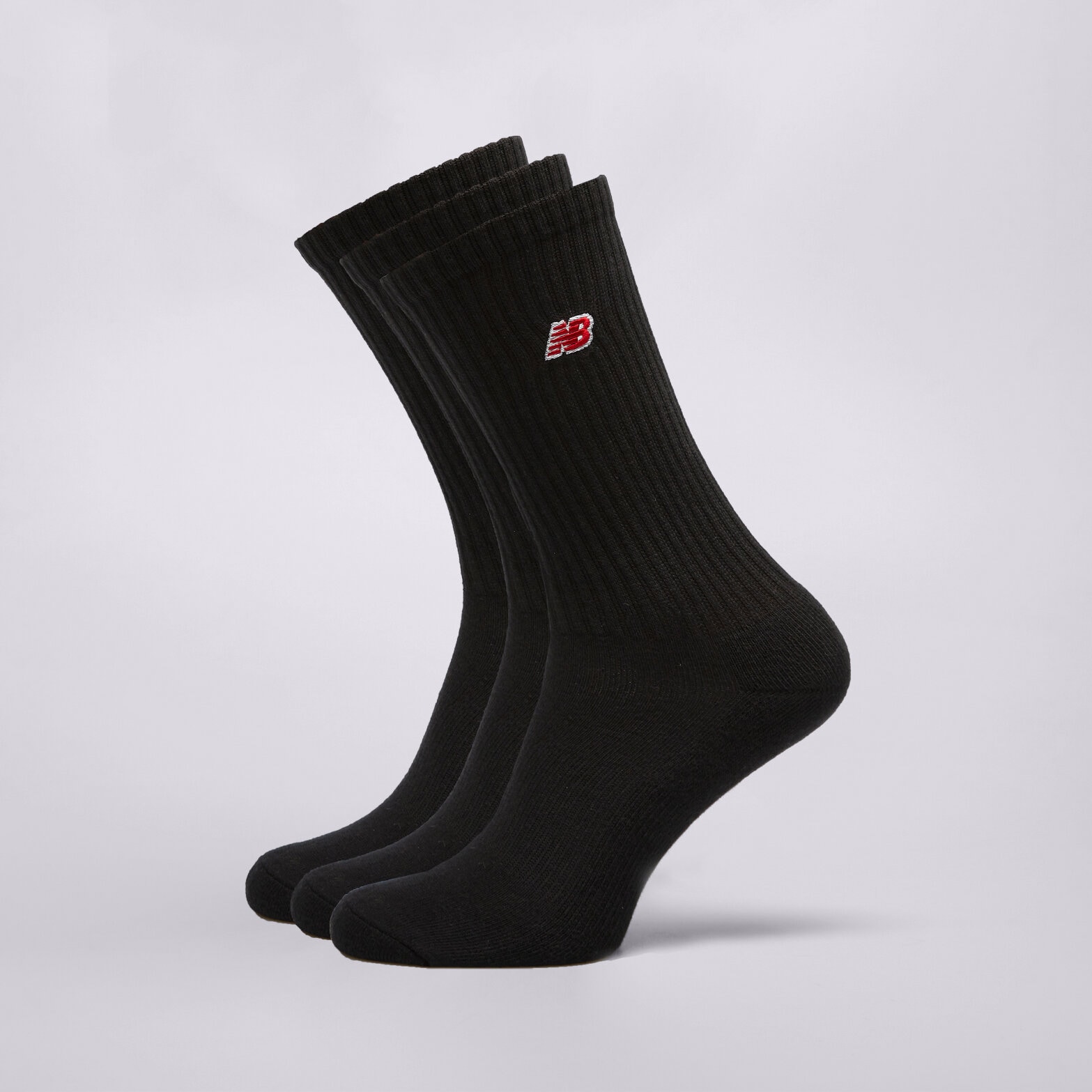 Damen Socken NEW BALANCE SOCKEN PATCH LOGO CREW 3 PAIRS LAS33763BK Schwarz