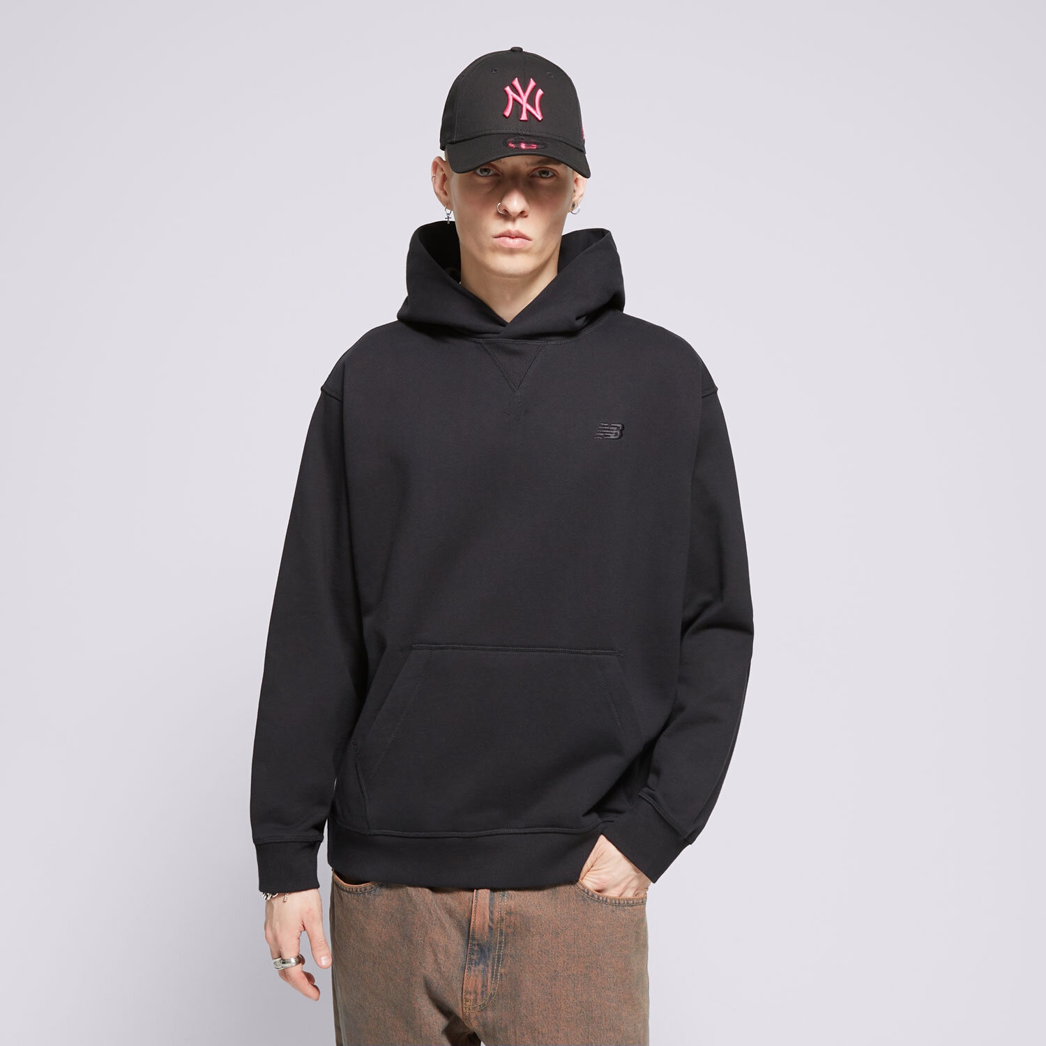 Herren NEW BALANCE HOODIE ATHLETICS MT41534BK Schwarz