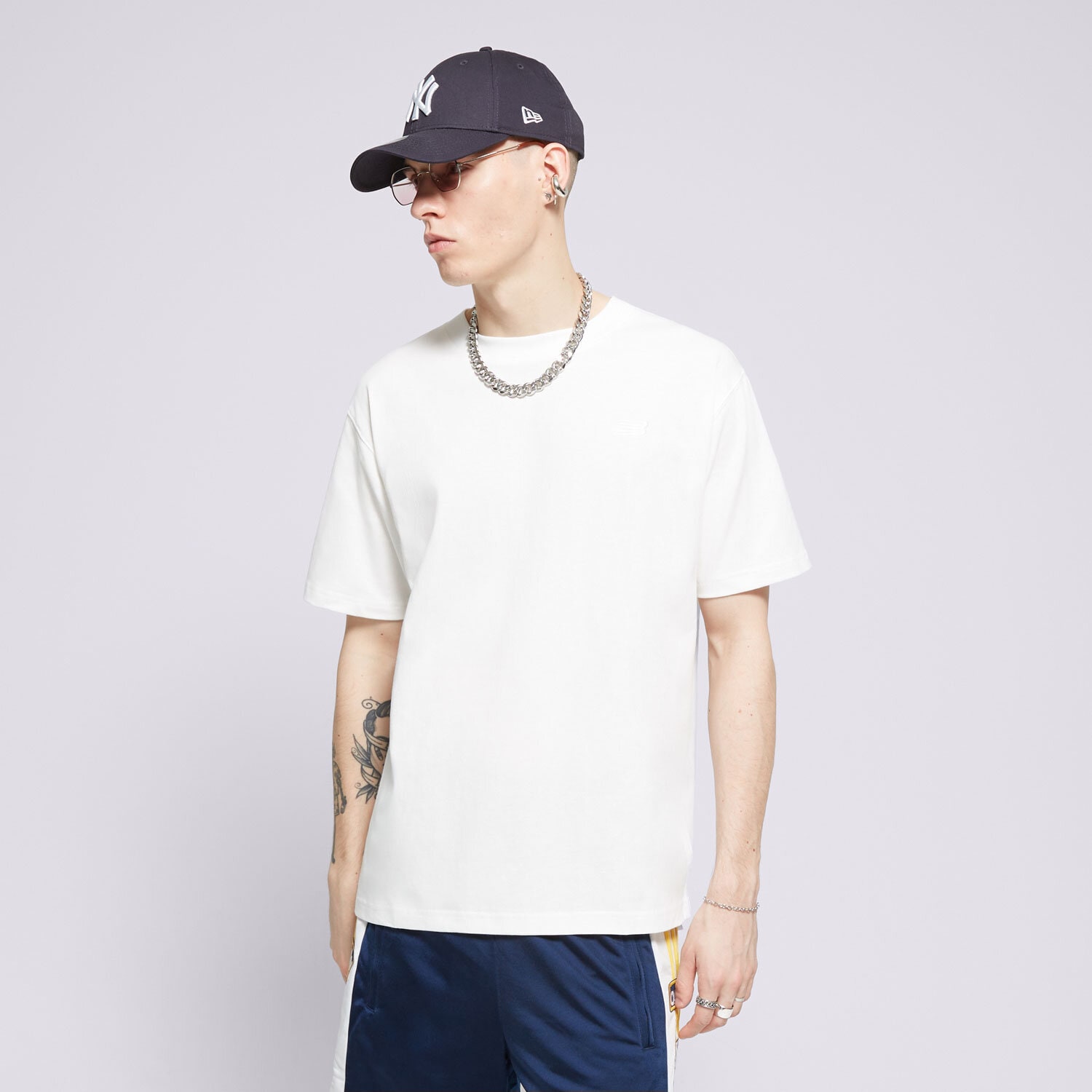 Herren T-Shirt NEW BALANCE T-SHIRT ATHLETICS JERSEY TEE MT41533WT Weiß