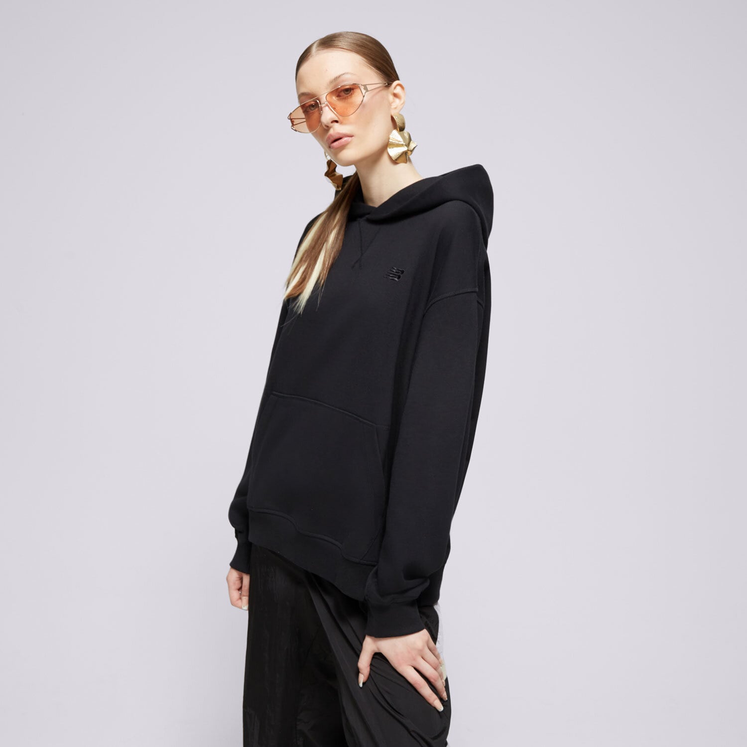 Damen NEW BALANCE HOODIE ATHLETICS FT WT41537BK Schwarz