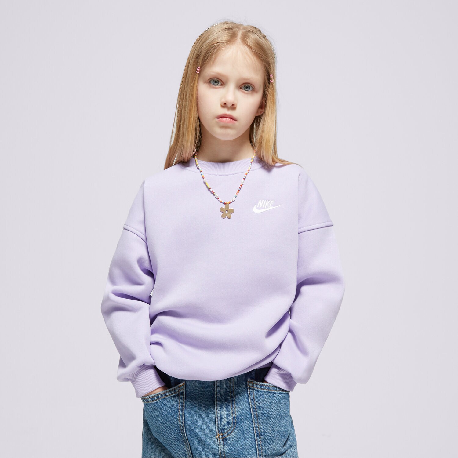 Kinder NIKE SWEATSHIRT SPORTSWEAR CLUB FLEECE GIRL FD2923-515 Violet
