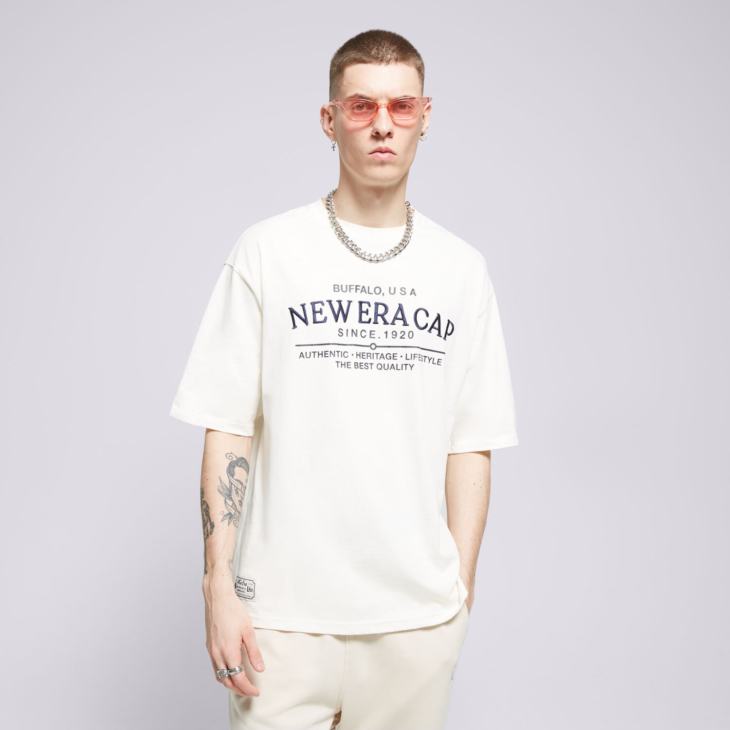 Herren T-Shirt NEW ERA T-SHIRT NE GRPHC CF OS NONE 60502647 Weiß