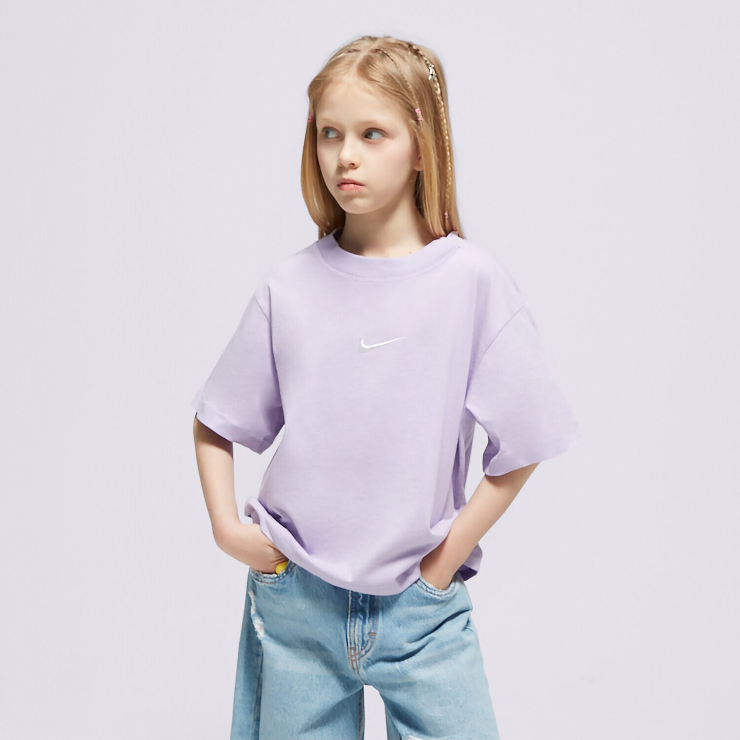Kinder T-Shirt NIKE T-SHIRT SPORTSWEAR GIRL DH5750-515 Violet