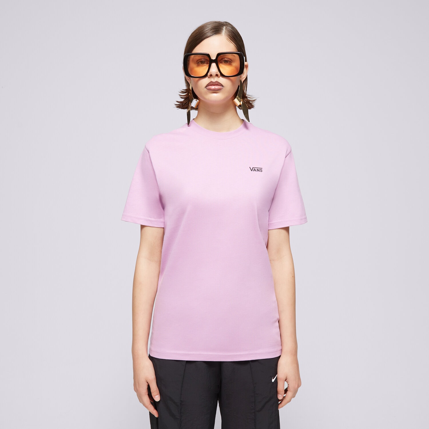 Damen T-Shirt VANS T-SHIRT LEFT CHEST LOGO VN0A7RSRCR31 Violet