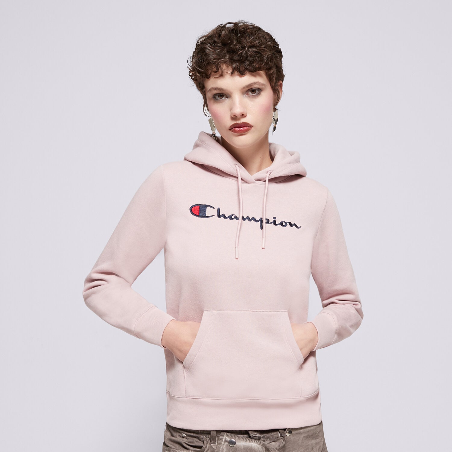 Damen CHAMPION HOODIE HOODED SWEATSHIRT 116579PS124 Rosa