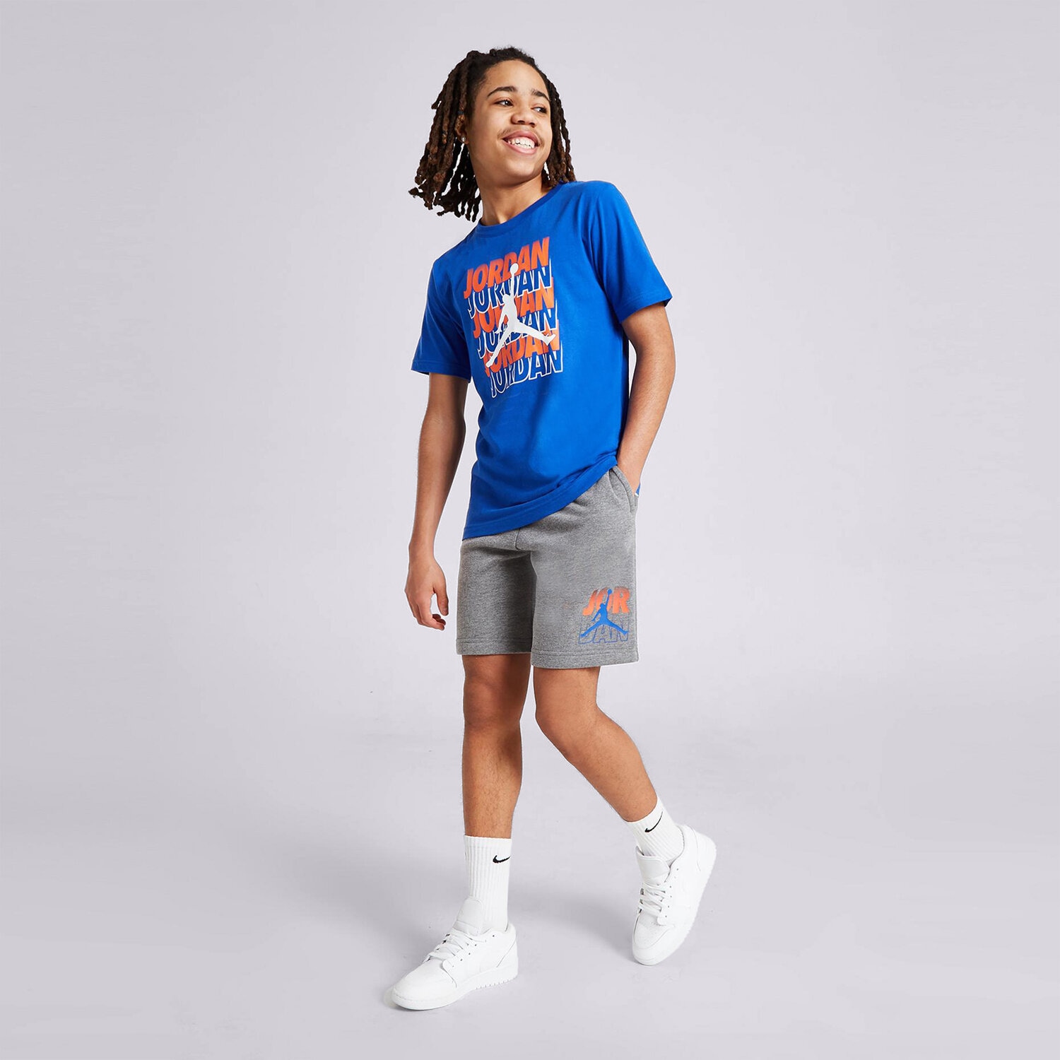 Kinder JORDAN SHORTS RPT FADE SHORT GRY 95C378-GEH Schwarz