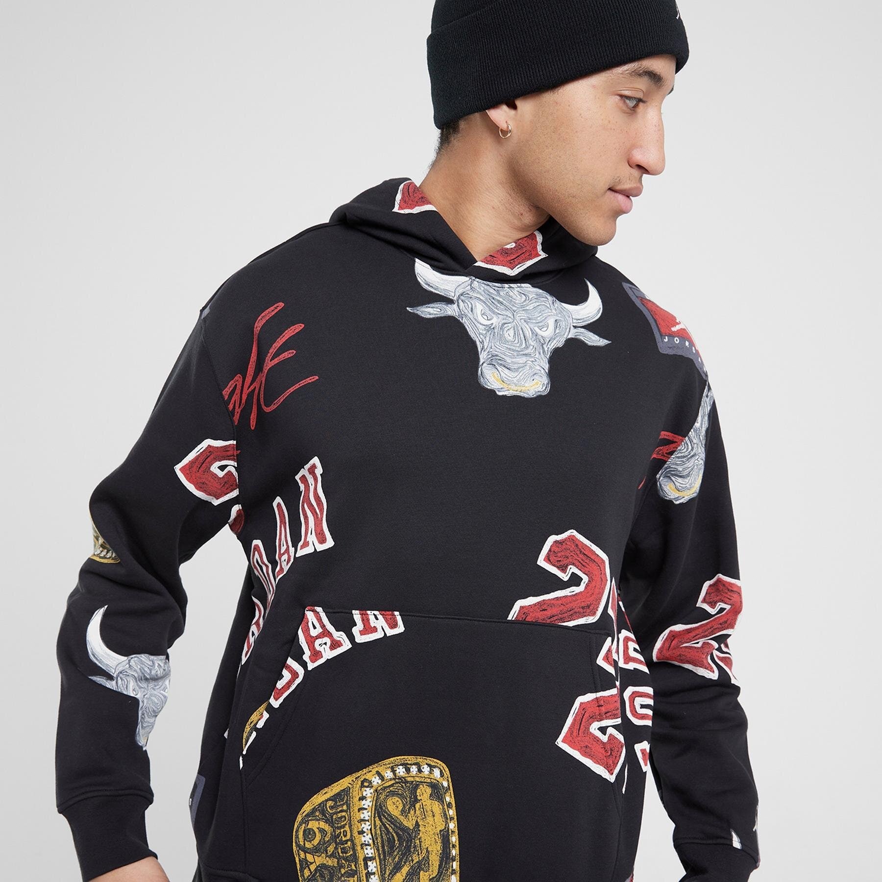 Herren JORDAN HOODIE M J ESS AOP FLC PO FN4545-010 Multicolor