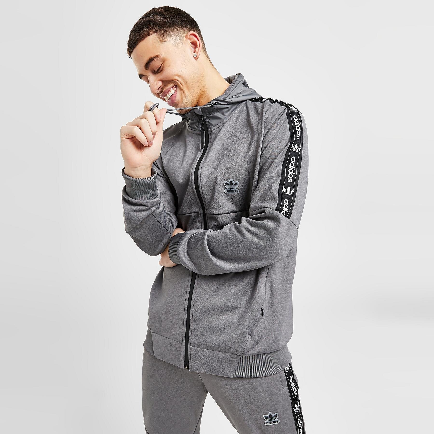 Herren ADIDAS SWEATSHIRT EDGE FZ GREY 4 SWEATSHIRT HY1000 Grau