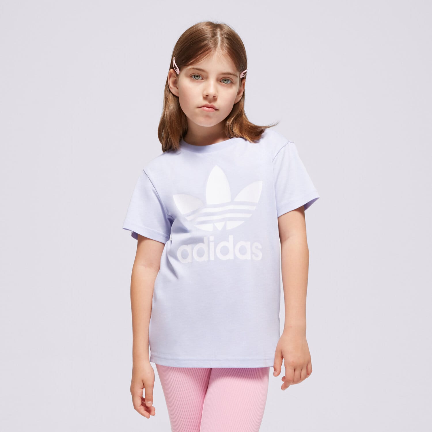 ADIDAS T SHIRT TREFOIL TEE GIRL Violet IN8447 Sizeer