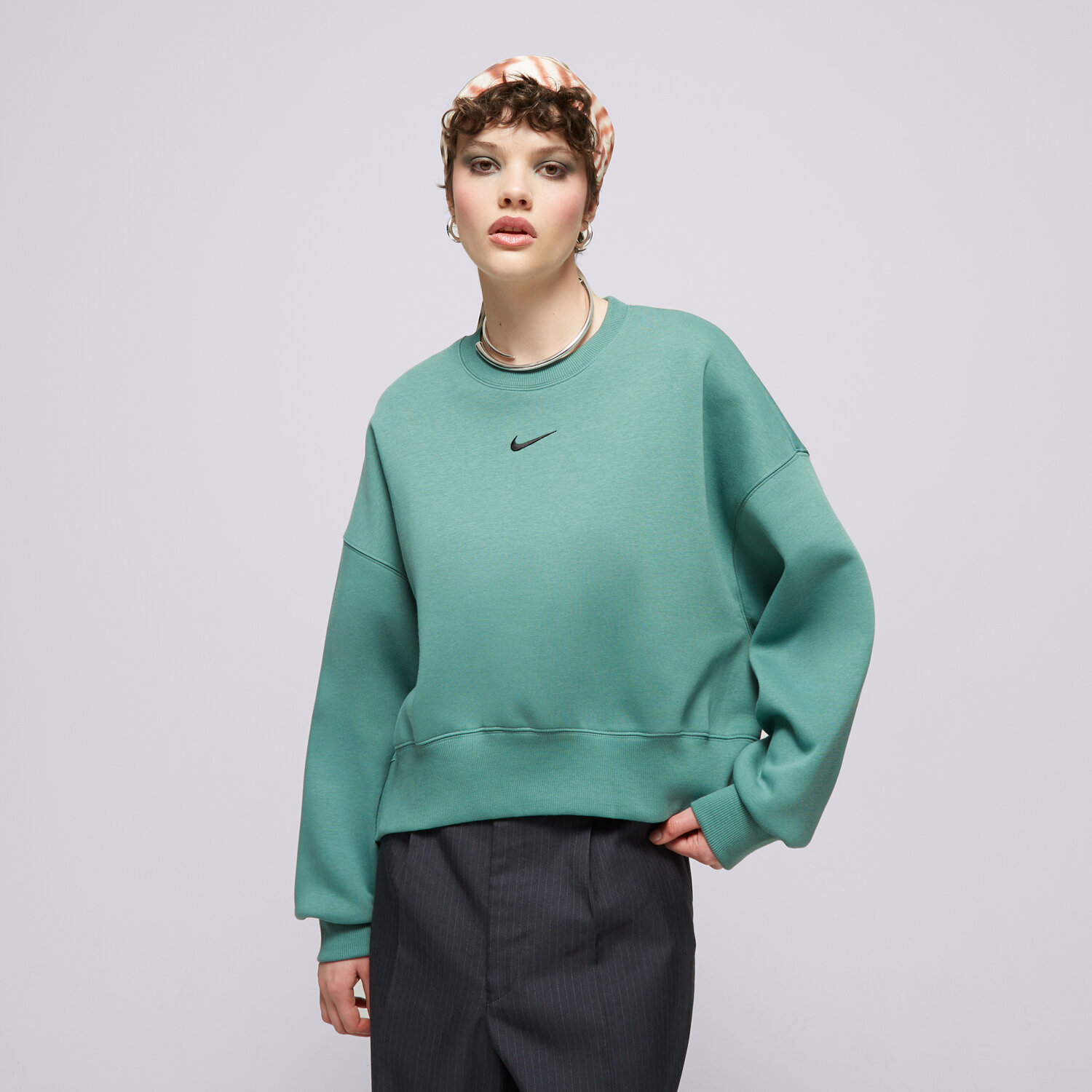 Damen NIKE SWEATSHIRT W NSW PHNX FLC OOS CREW DQ5761-361 Grün