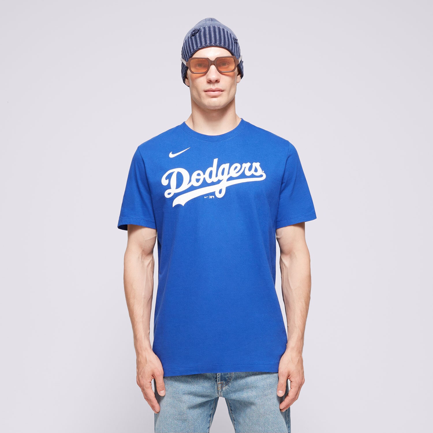 Herren T-Shirt NIKE FANATIC T-SHIRT FUSE WORDMARK COTTON TEE LOS ANGELES DO N199-4EW-LD-0U5 Blau