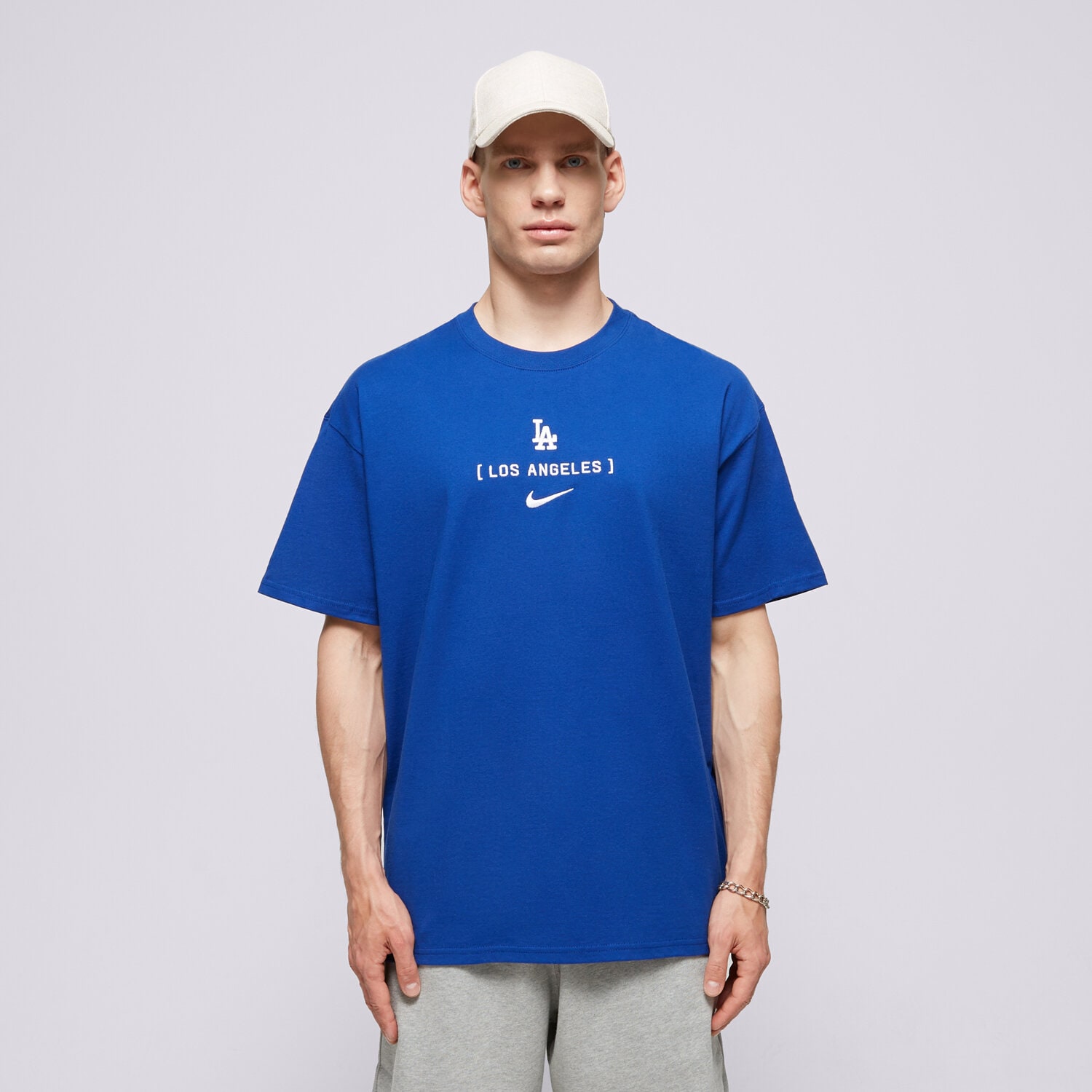 Herren T-Shirt NIKE T-SHIRT LOS ANGELES DODGERS MLB 01AY-4EW-LD-JNS Blau
