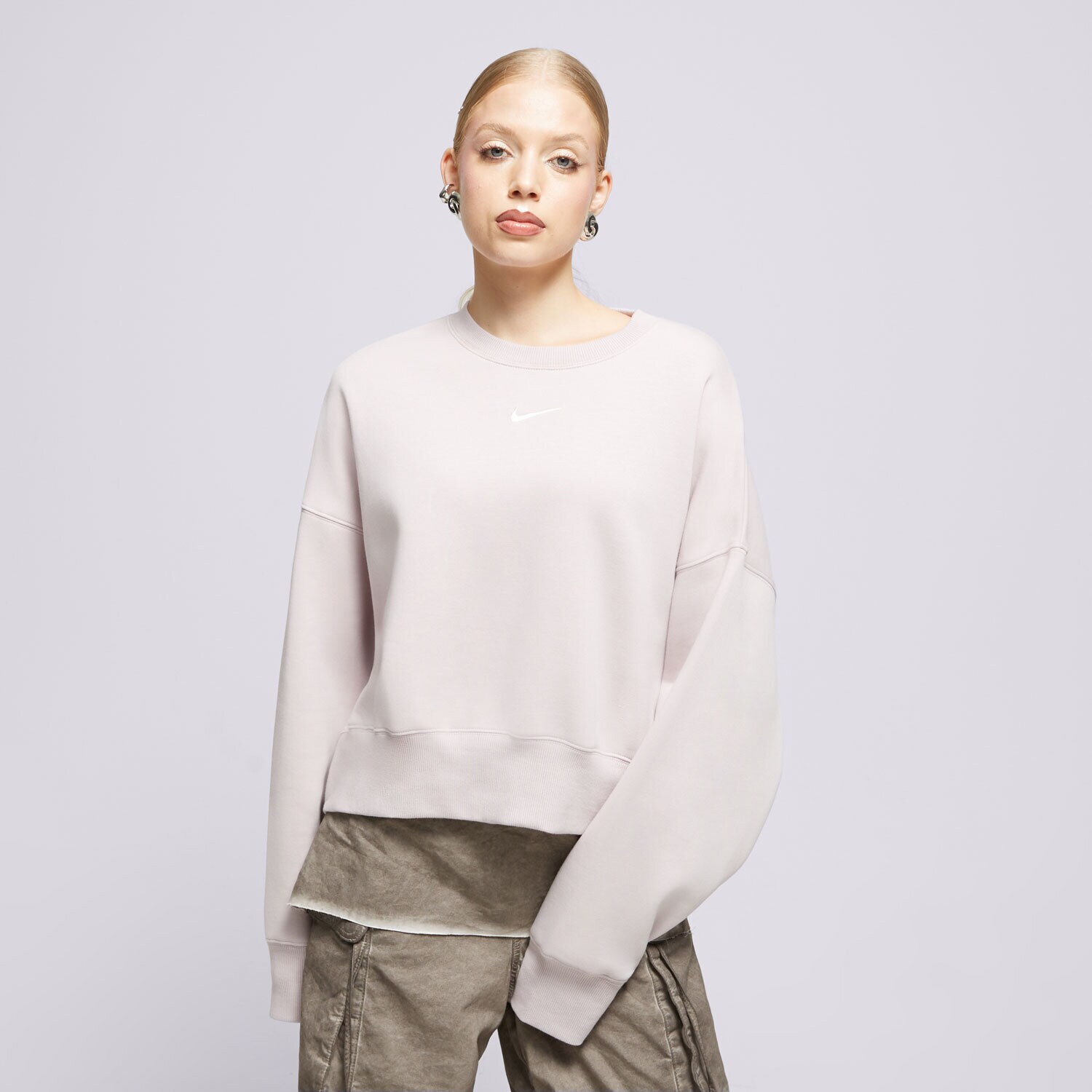 Damen NIKE SWEATSHIRT W NSW PHNX FLC OOS CREW DQ5761-019 Rosa