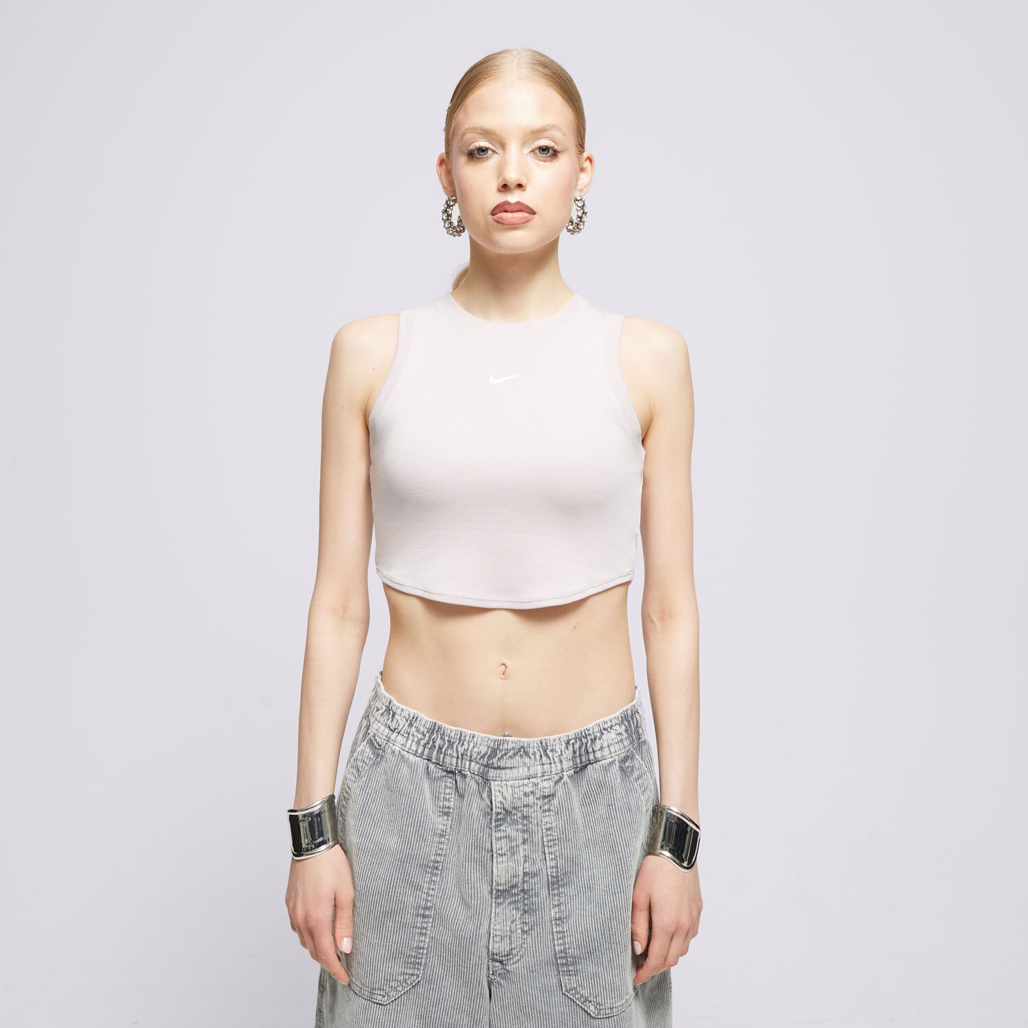 Damen T-Shirt NIKE T-SHIRT W NSW ESSNTL RIB CRP TANK FB8279-019 Rosa