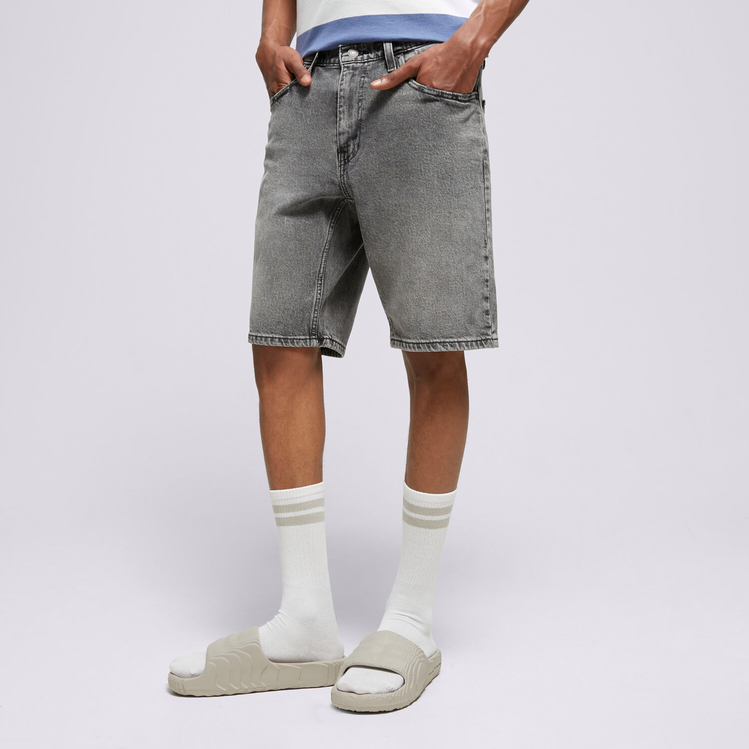 Herren Shorts LEVI'S SHORTS 445 ATHLETIC SHORTS BLACKS A7219-0005 Schwarz