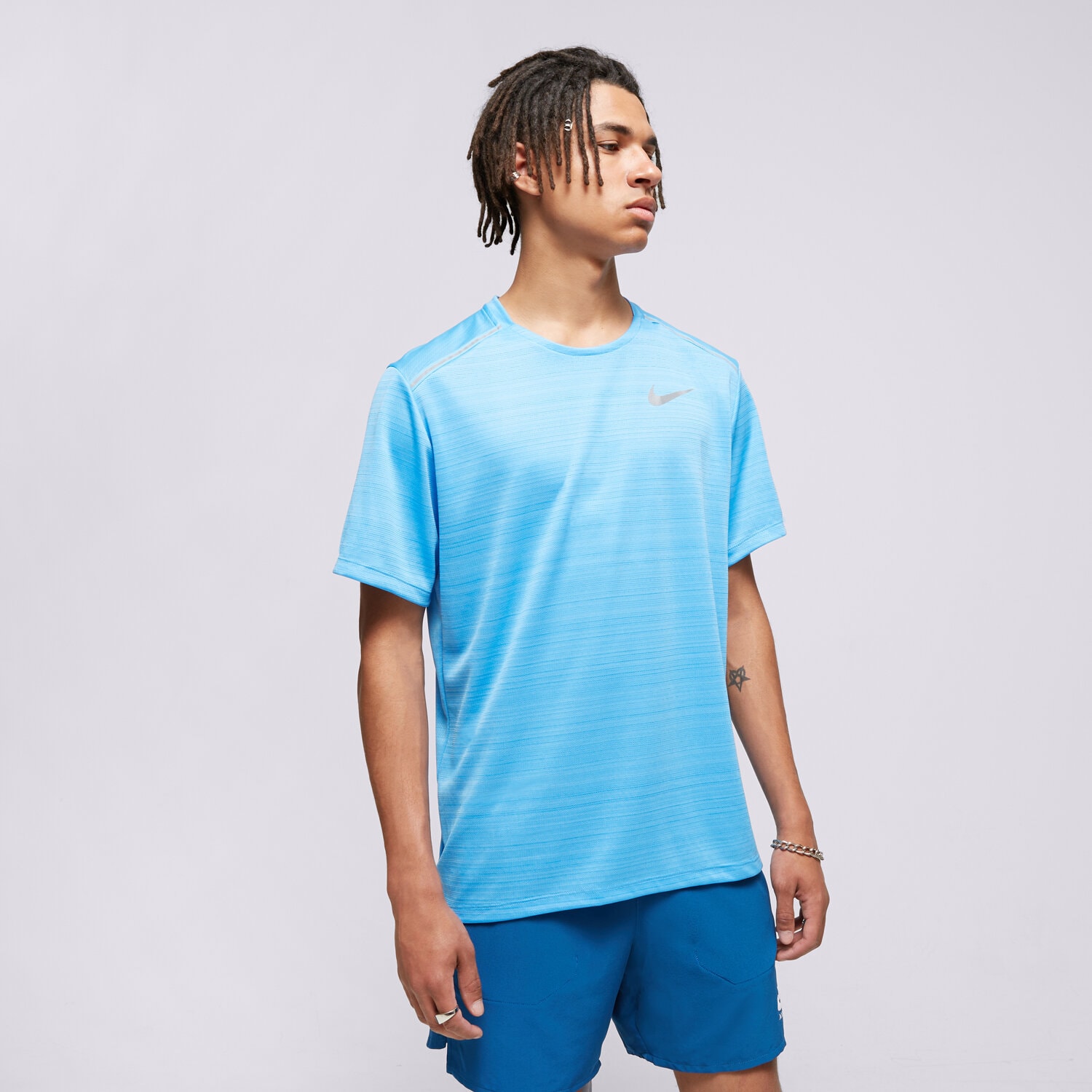 Herren T-Shirt NIKE T-SHIRT M NK DF MILER SS RUNNING FZ4782-412 Blau