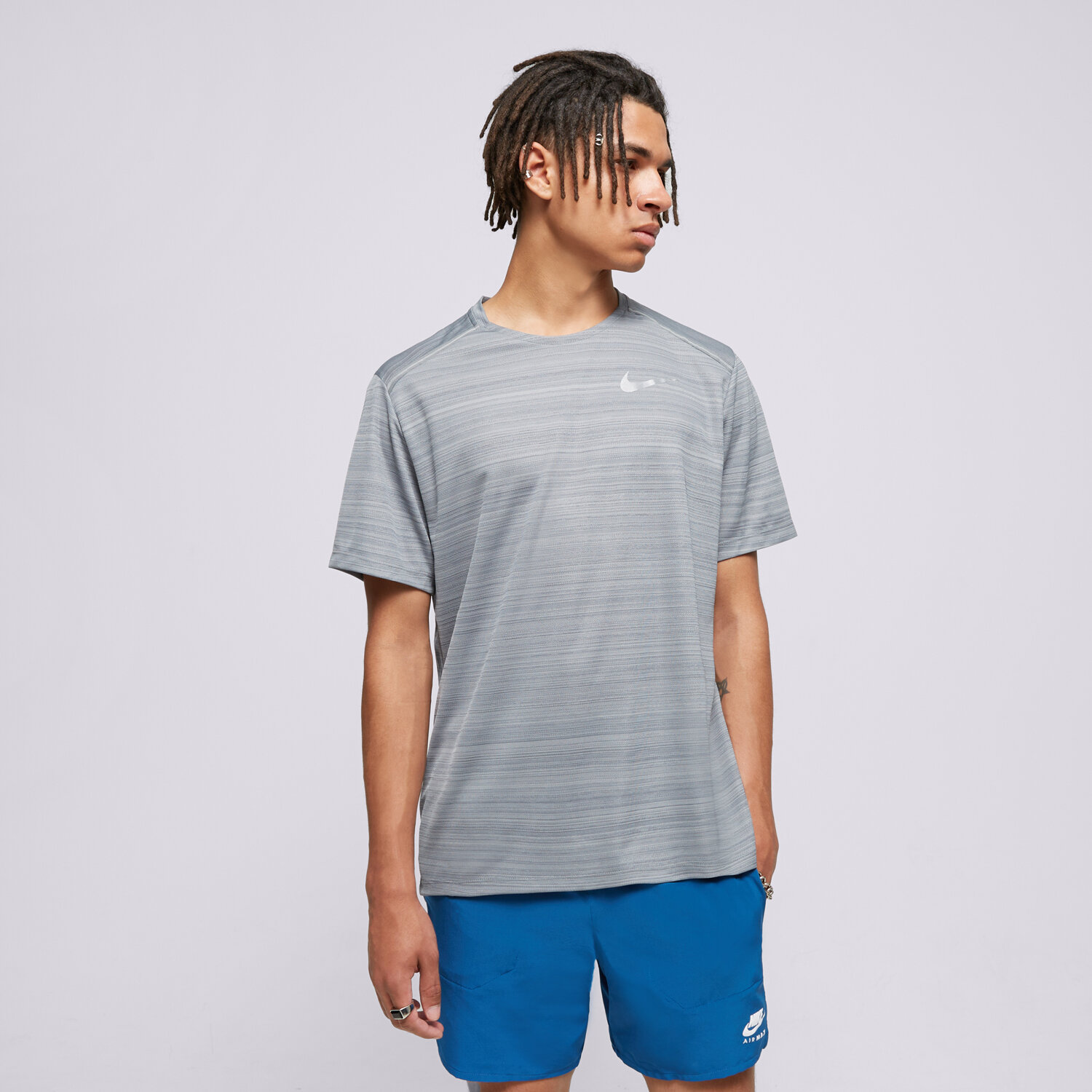 Herren T-Shirt NIKE T-SHIRT M NK DF MILER SS RUNNING FZ4782-084 Grau