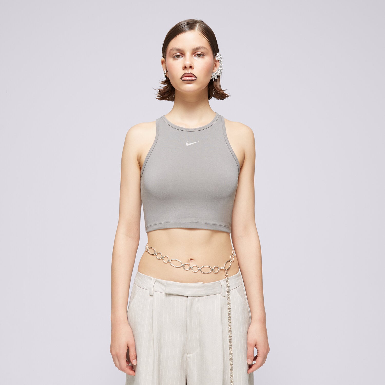 Damen T-Shirt NIKE TOP W NSW TANK TOP GLS HF5530-029 Grau