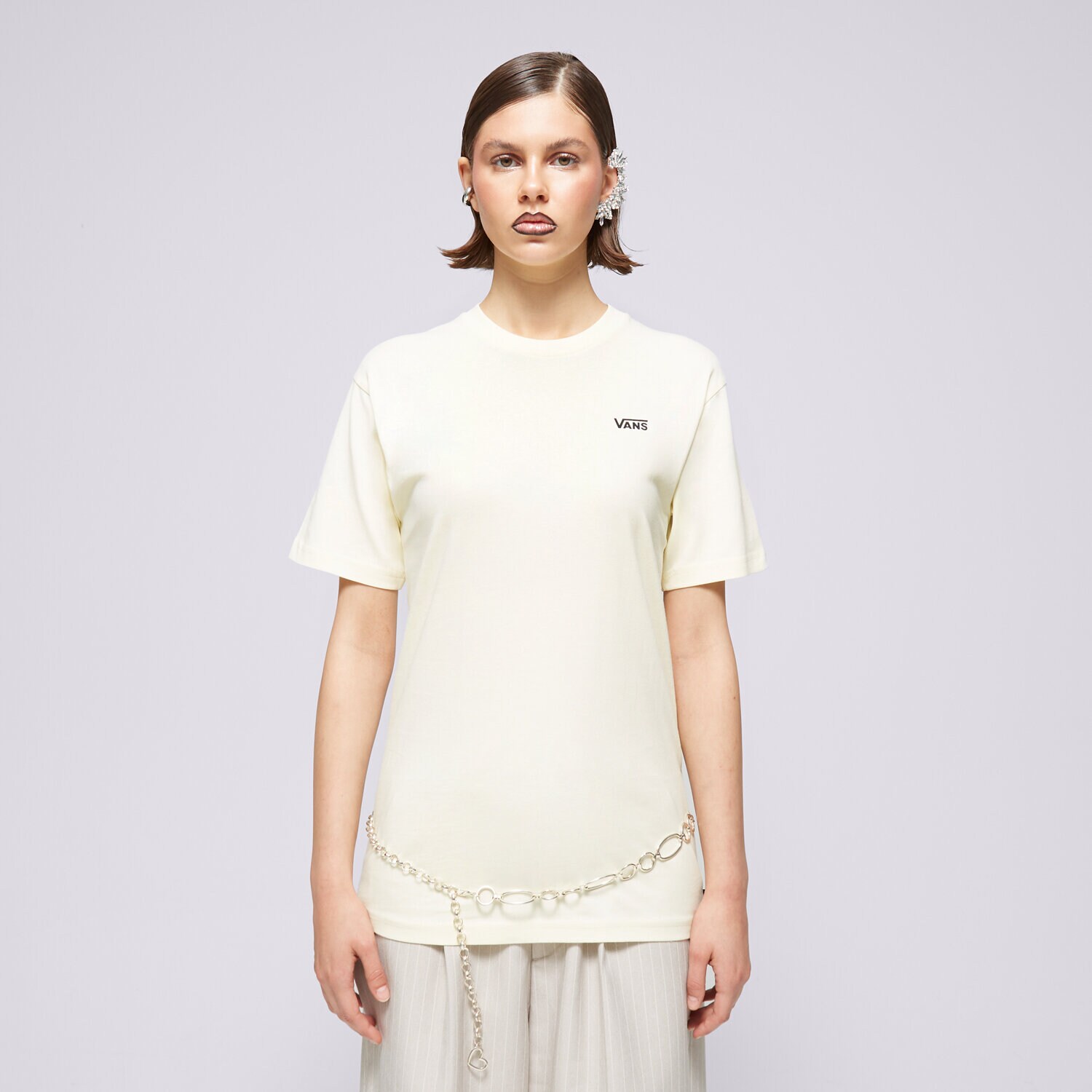 Damen T-Shirt VANS T-SHIRT LEFT CHEST LOGO VN0A7RSRCR11 Gelb