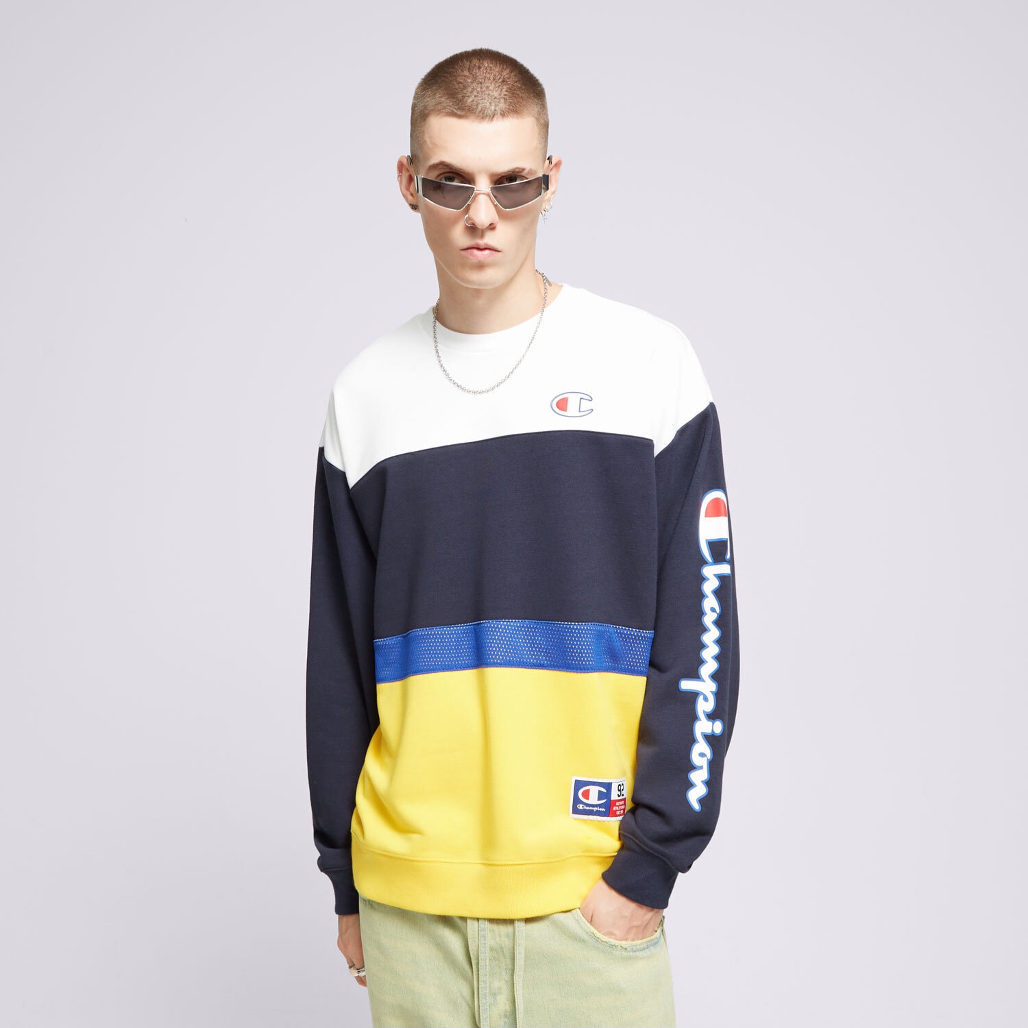 Herren CHAMPION SWEATSHIRT CREWNECK RETRO SPORT 219739BS501 Multicolor