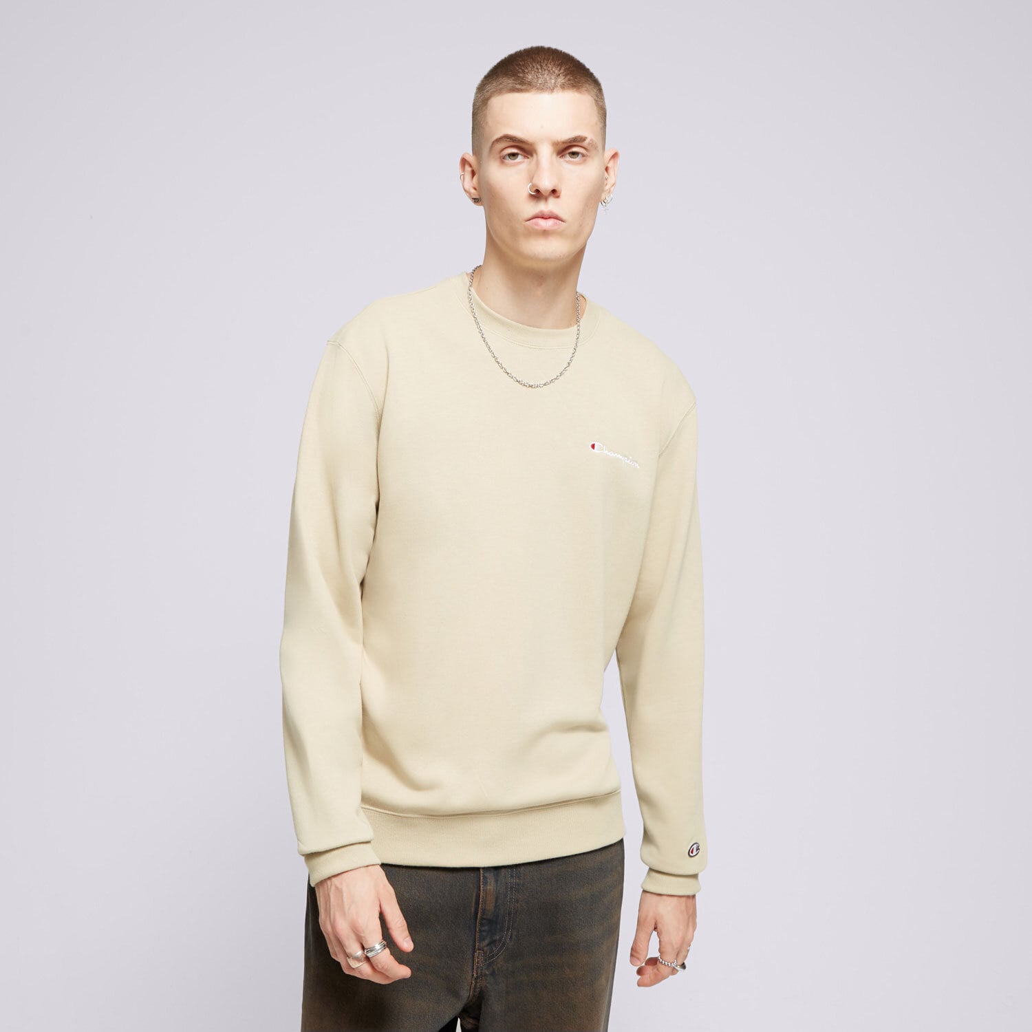 Herren CHAMPION SWEATSHIRT CREWNECK 219836YS073 Beige