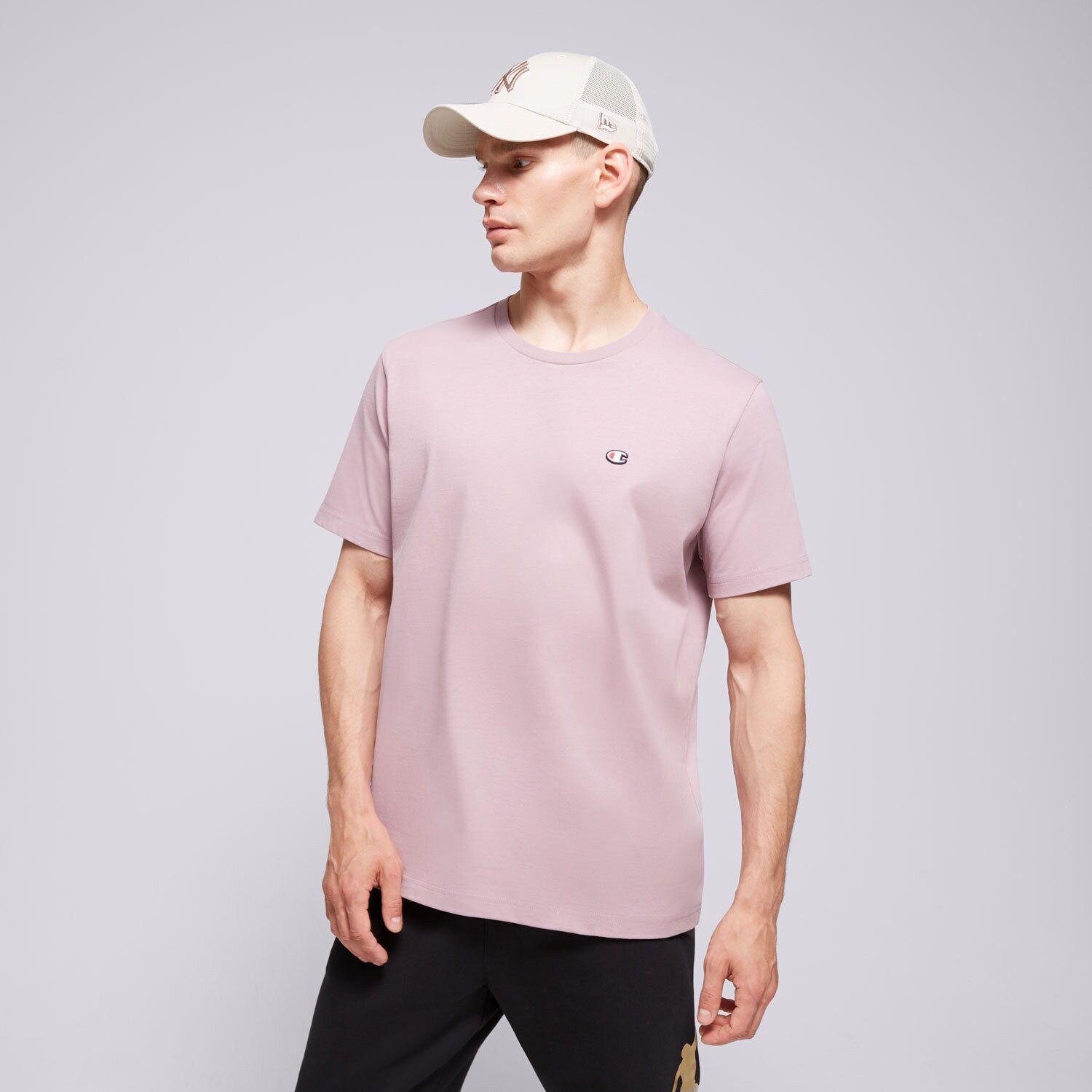 Herren T-Shirt CHAMPION T-SHIRT CREWNECK TEE 220453PS162 Dunkelrot